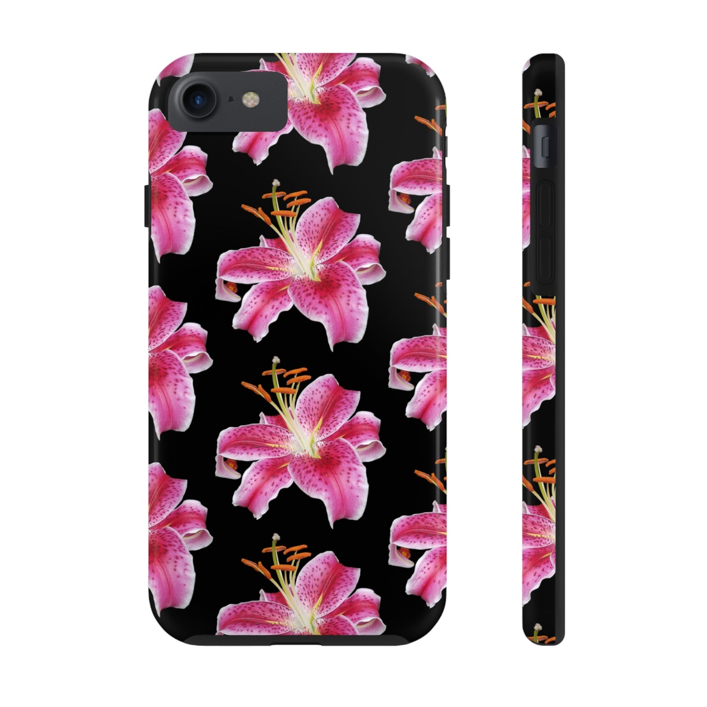 Stargazer Lily Black Tough Phone Case