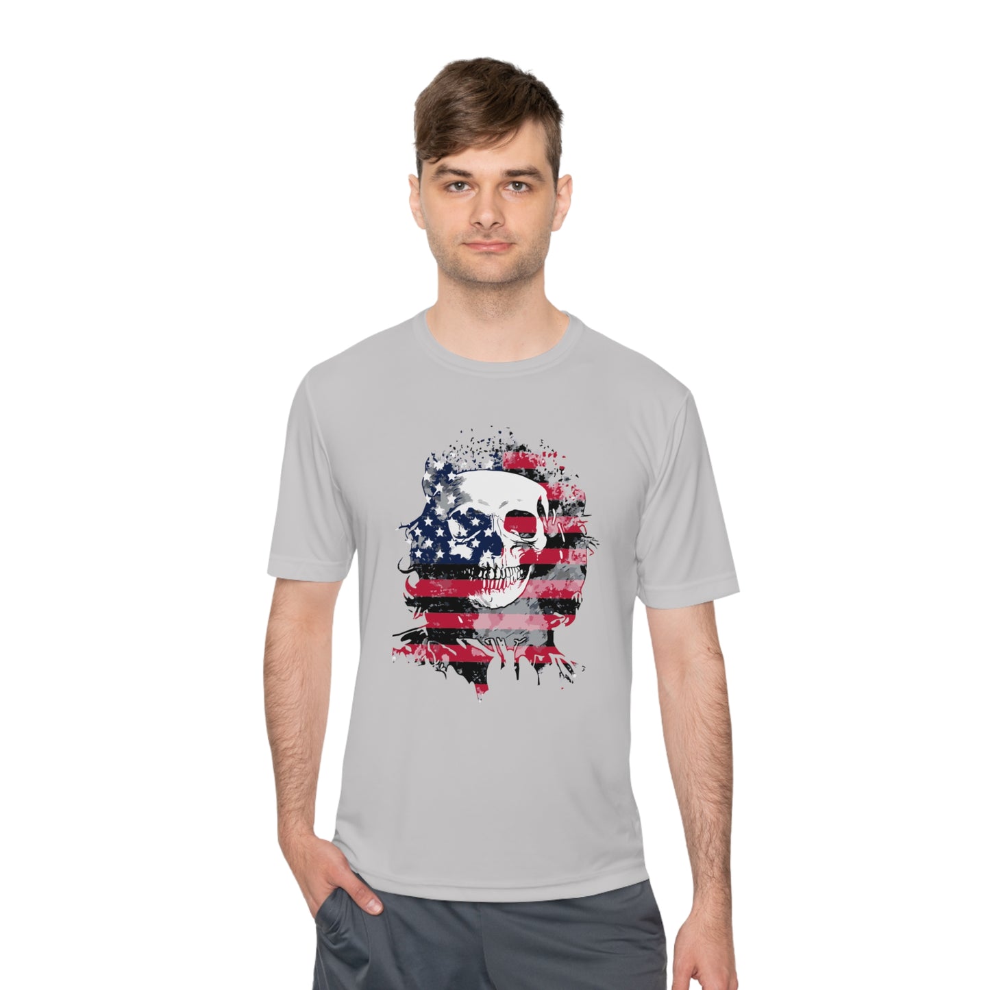 Skull and Flag Unisex Moisture Wicking Tee