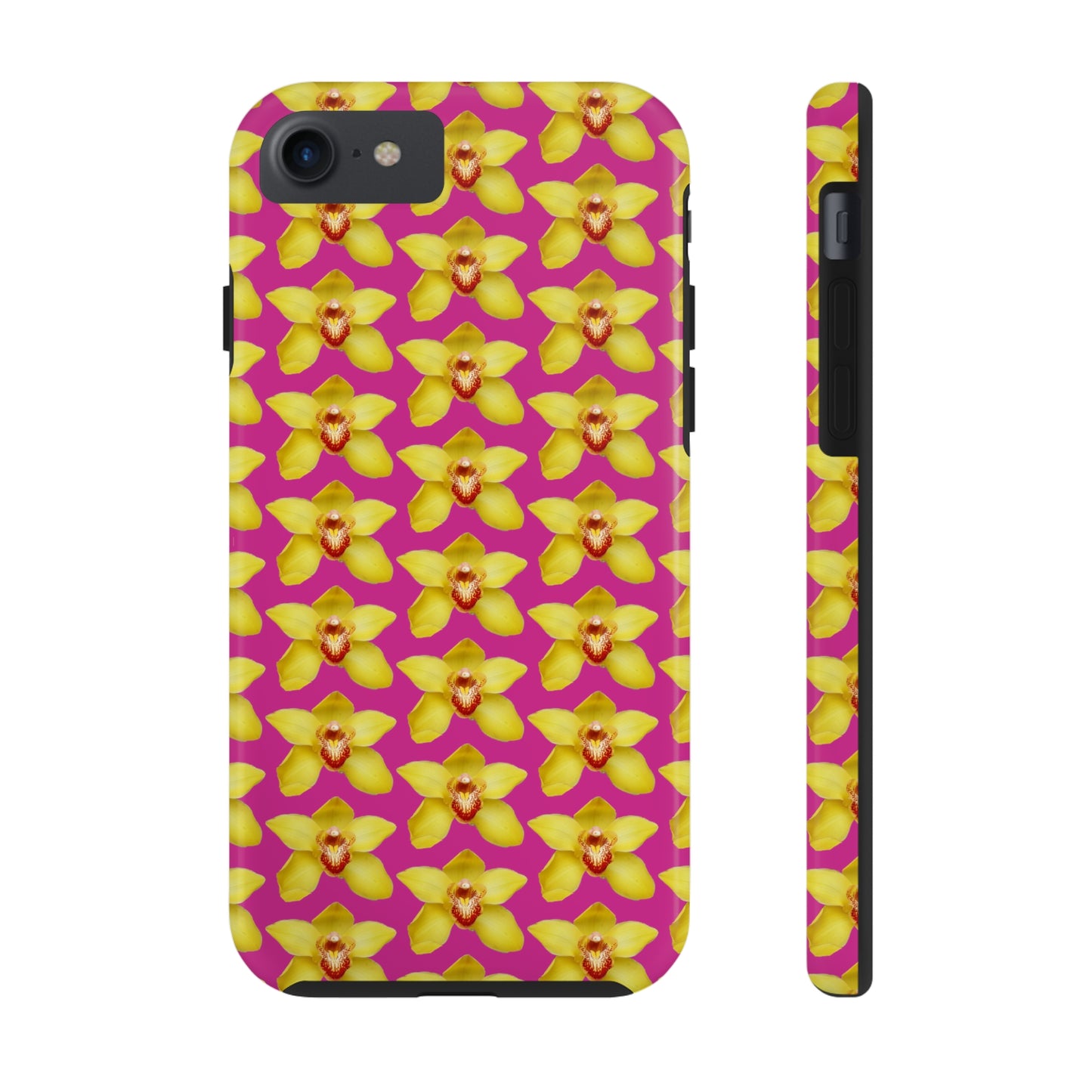 Yellow Cymbidium Orchid Pink Tough Phone Case