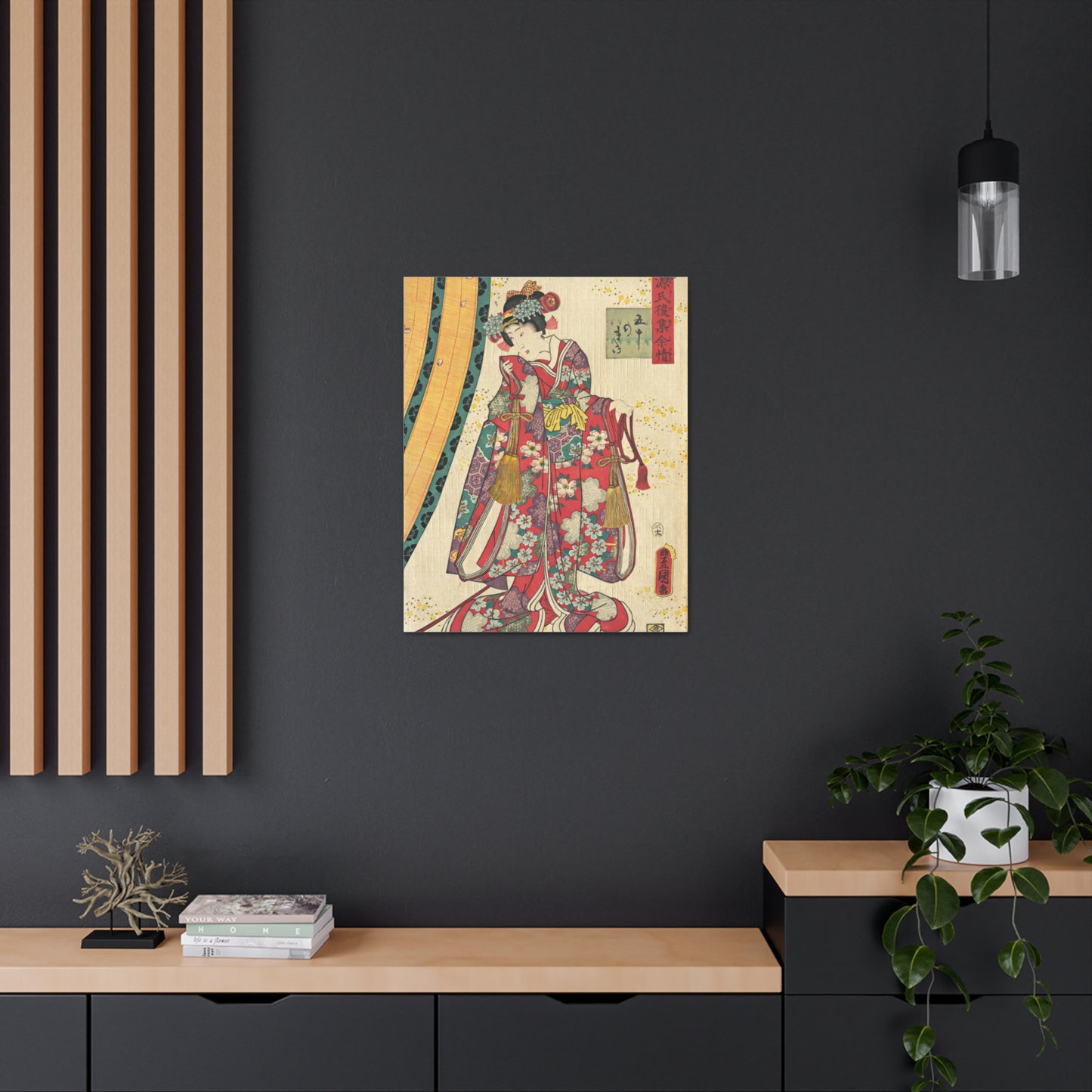 Utagawa Kunisada - Parody of the Third Princess and Kashiwagi Wall Art