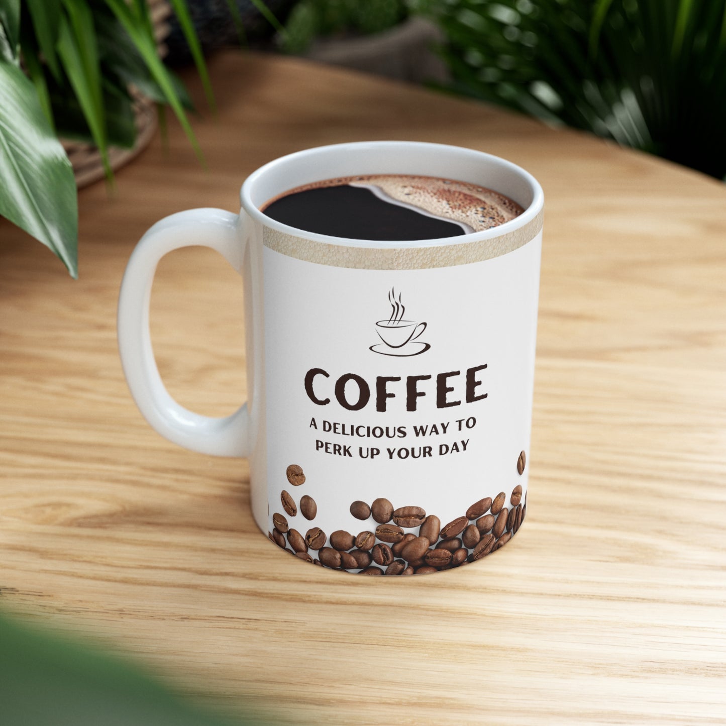 White Coffee Mug 11oz - A Delicious Way