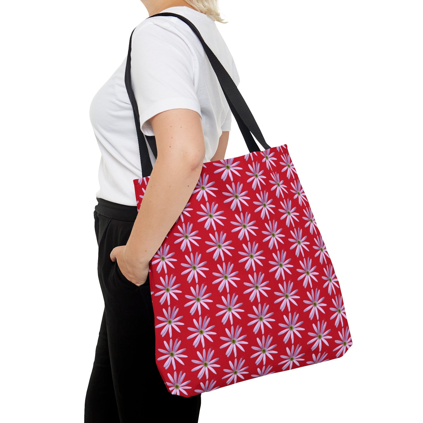 Aster Red Tote Bag