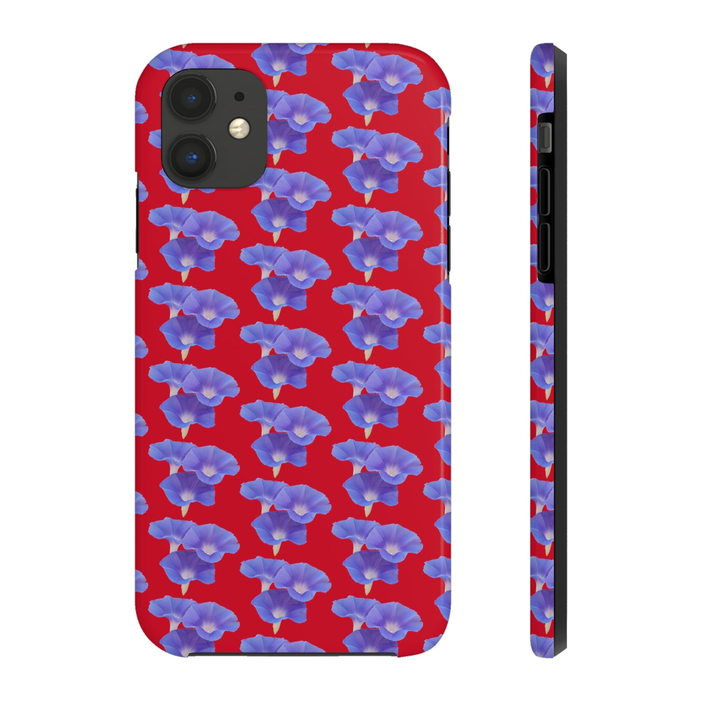 Purple Morning Glory Red Tough Phone Case