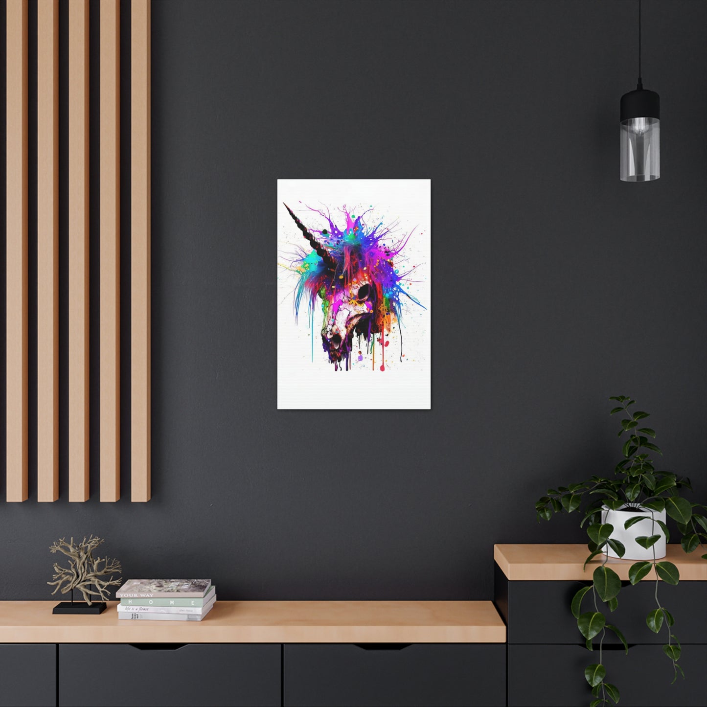 Unicorn Skull - Canvas Wall Art