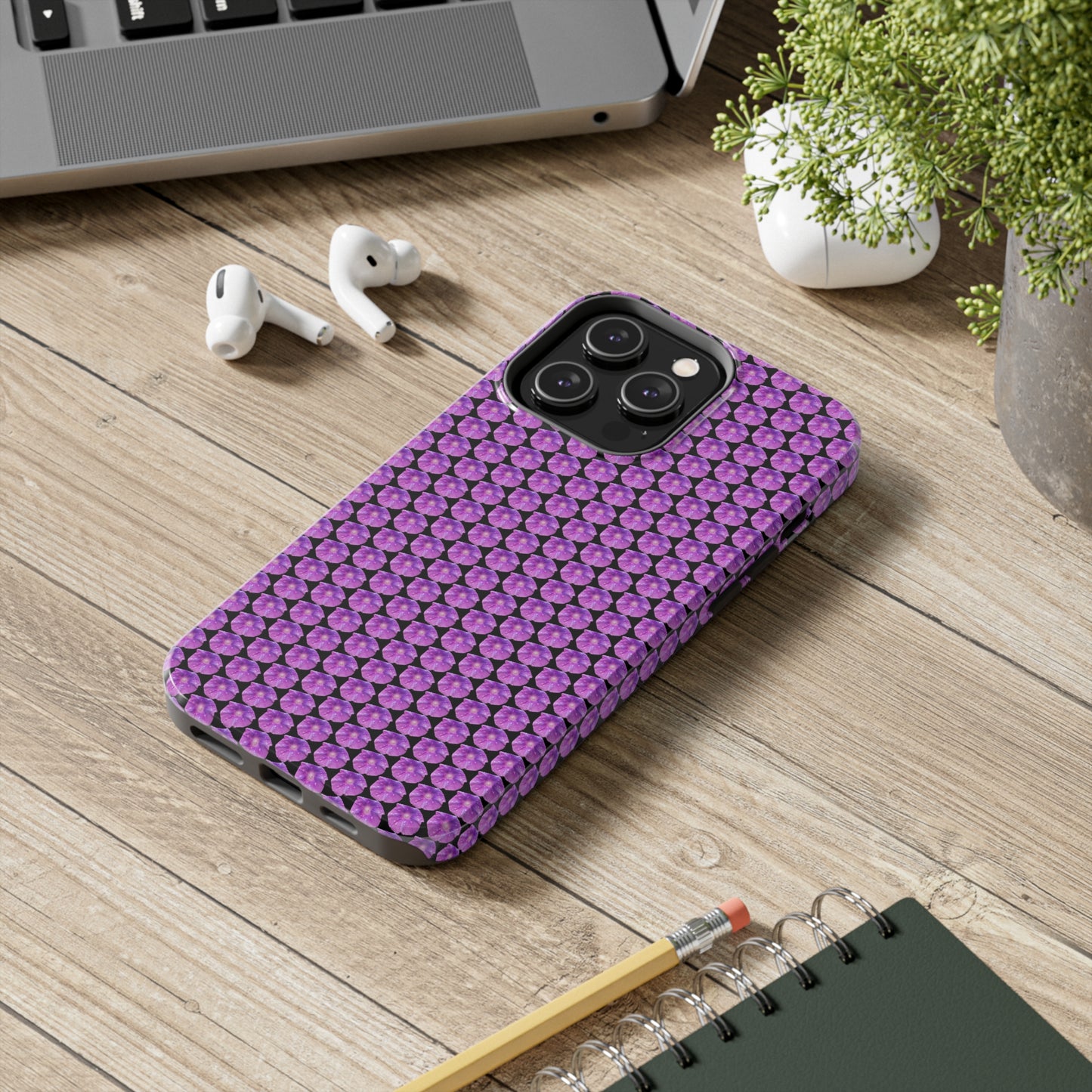 Purple Morning Glory Tough Phone Case