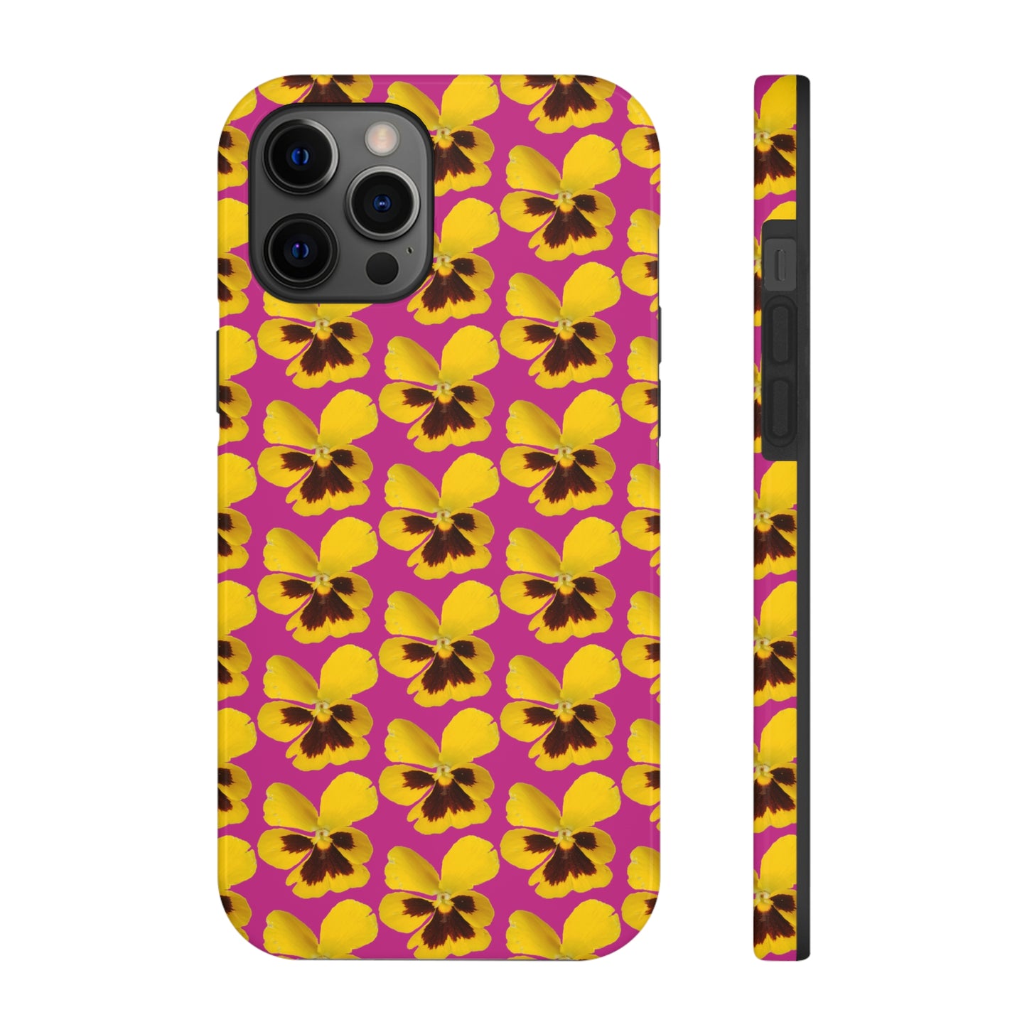 Yellow Pansy Pink Tough Phone Case