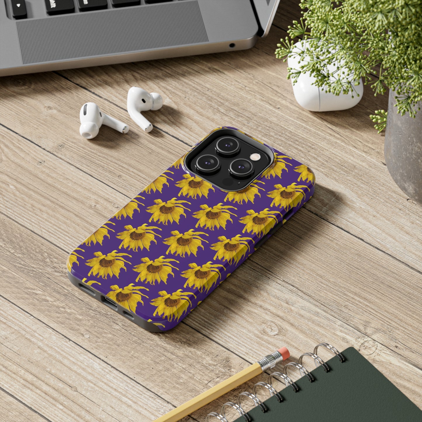 Fall Sunflower Purple Tough Phone Case