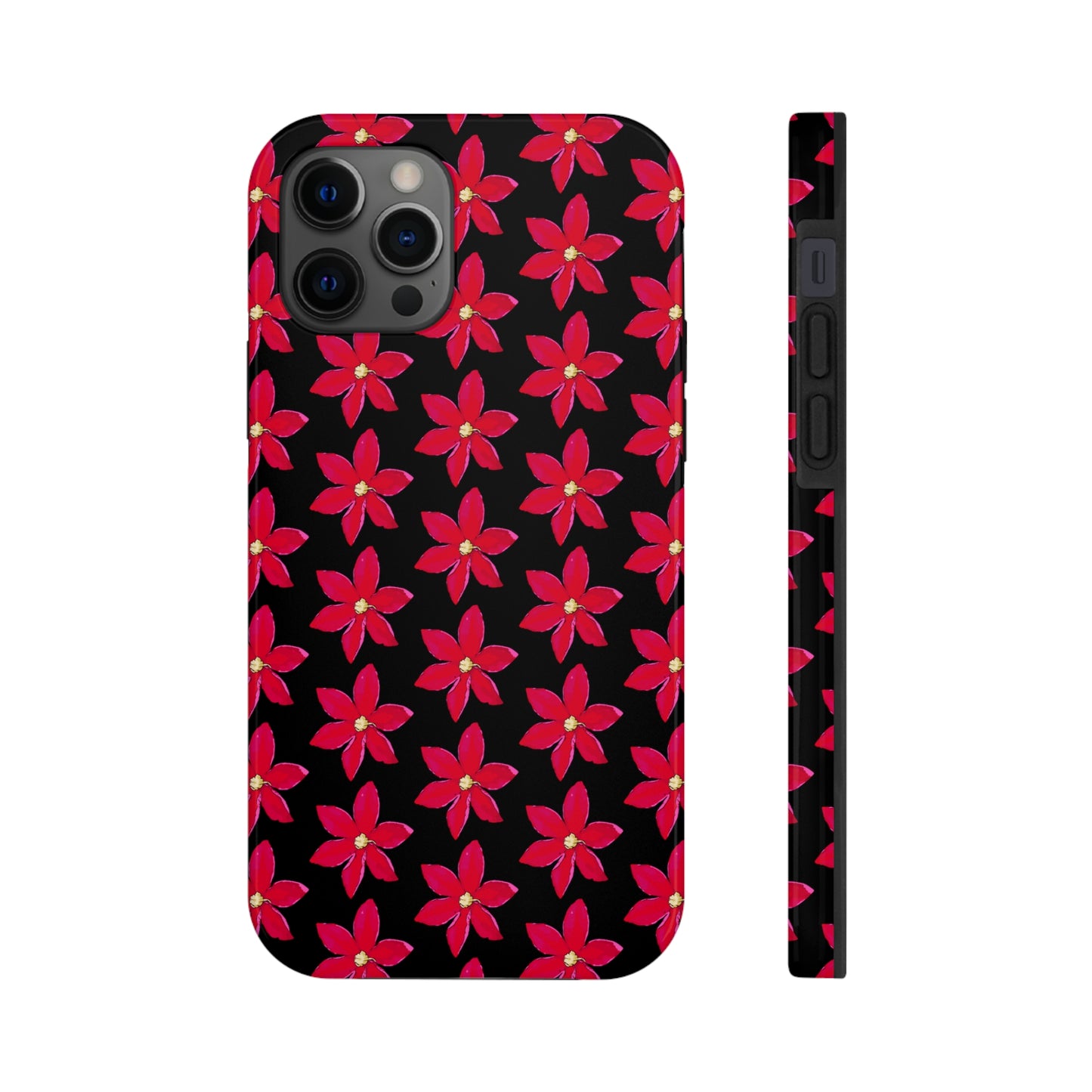 Regency Clematis Black Tough Phone Case