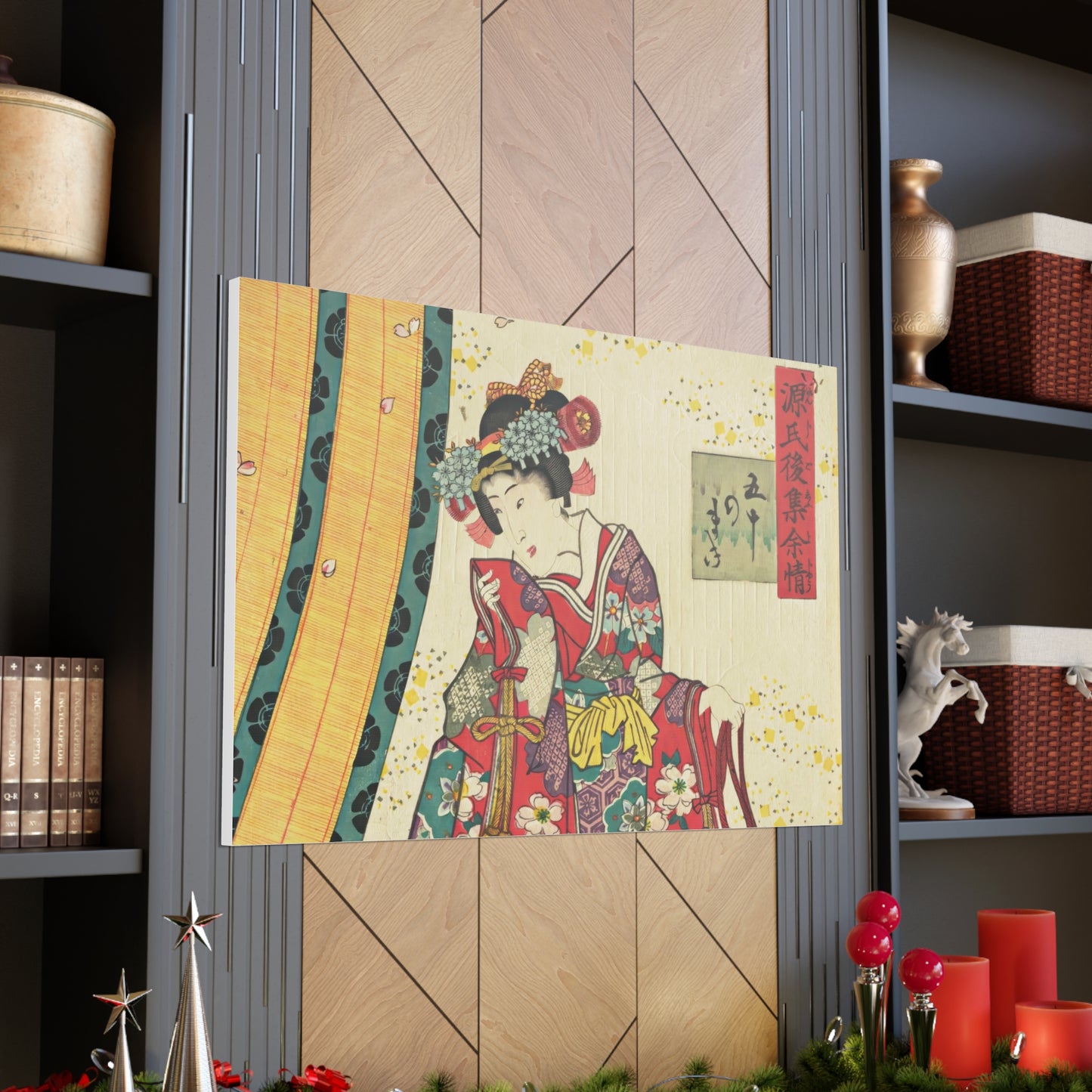 Utagawa Kunisada - Parody of the Third Princess and Kashiwagi Wall Art