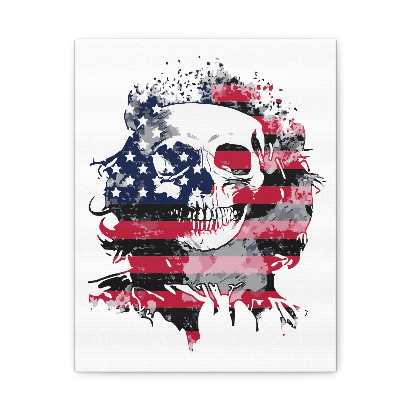 Skull and Flag Matte Canvas, Stretched, 1.25"