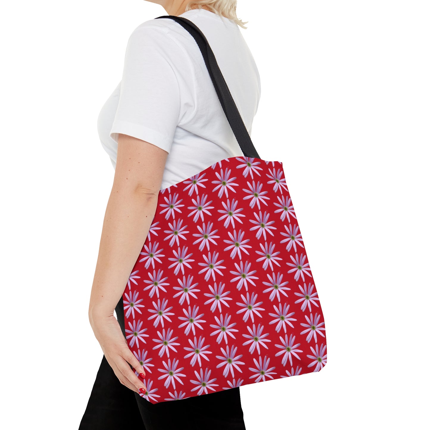 Aster Red Tote Bag