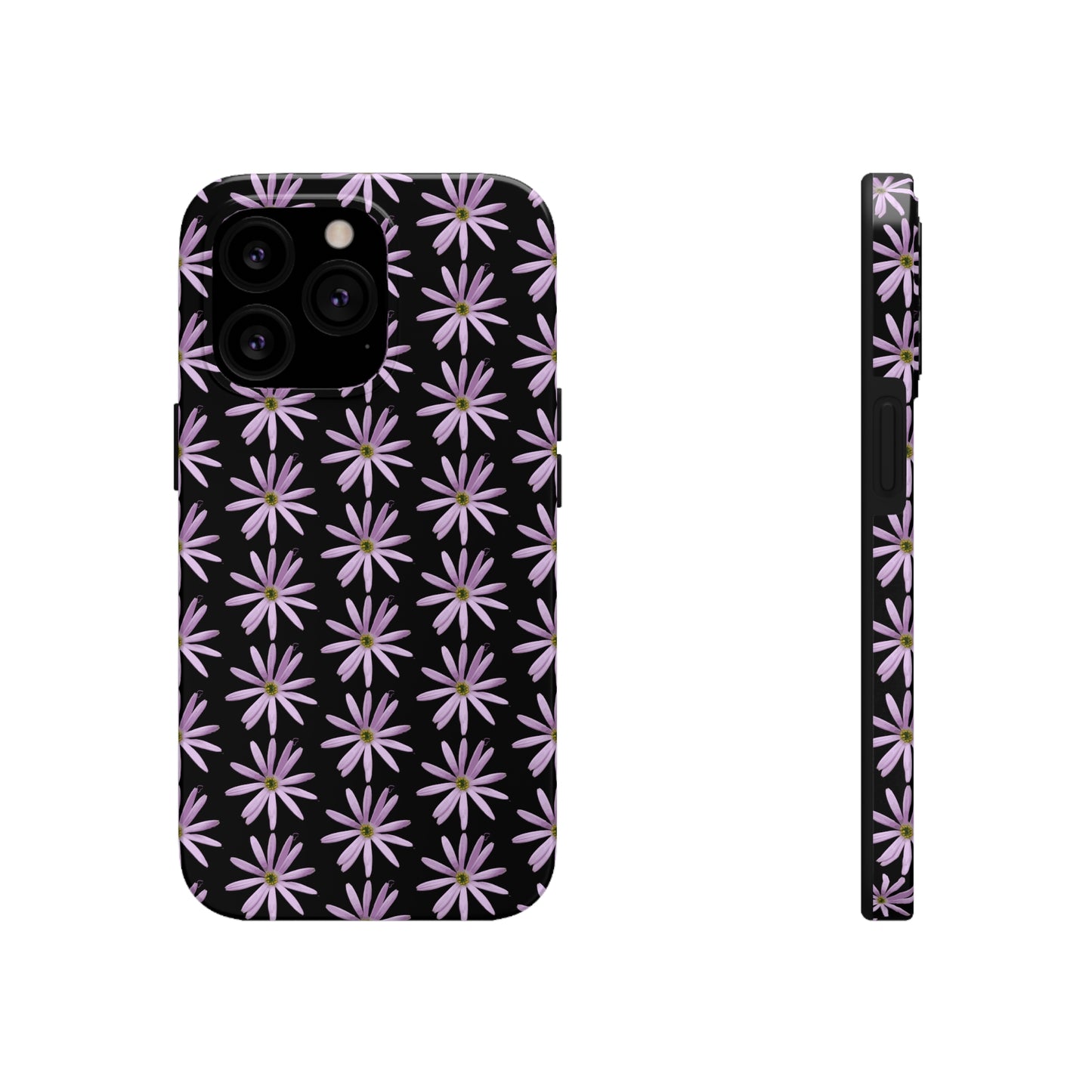 Aster Black Tough Phone Case