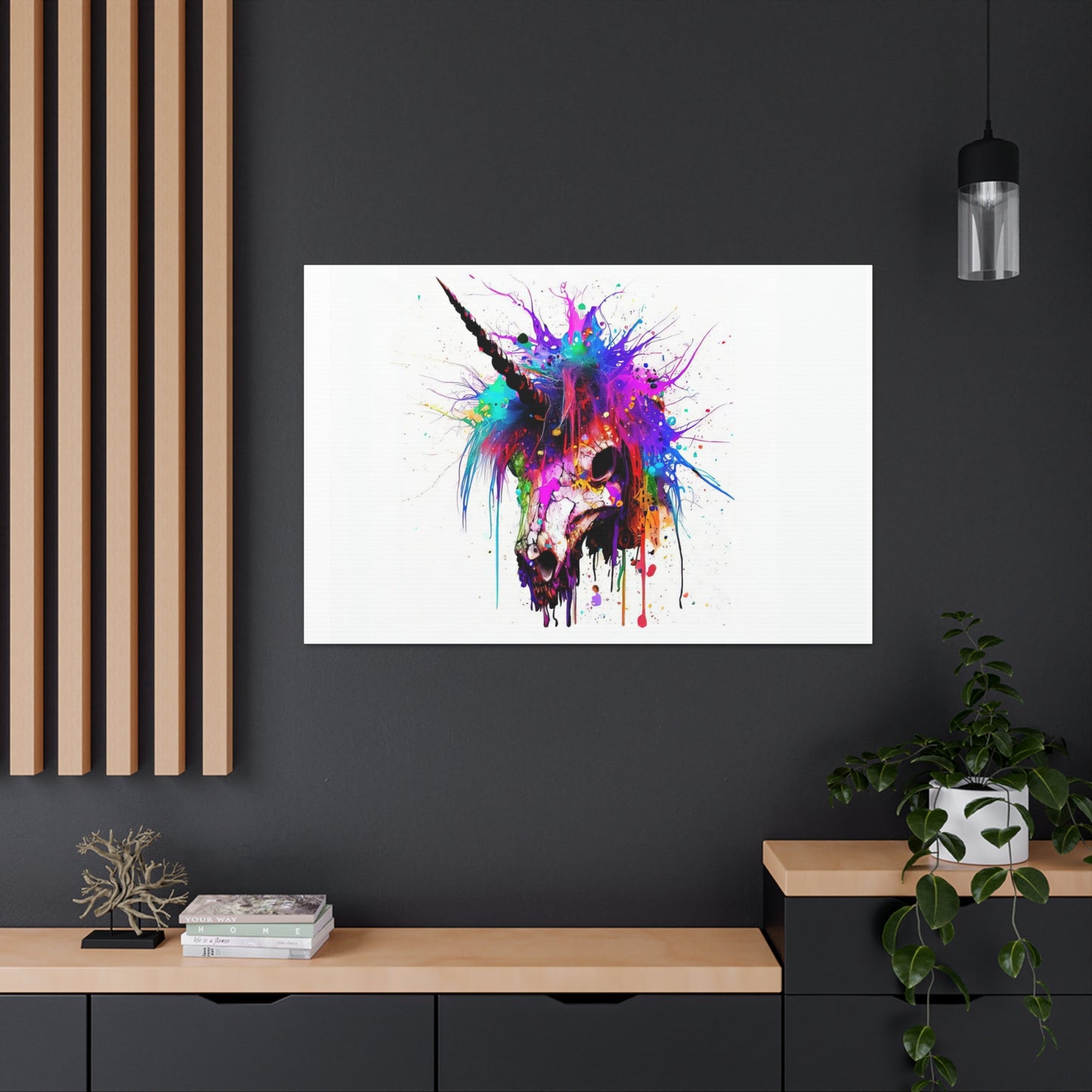 Unicorn Skull - Canvas Wall Art