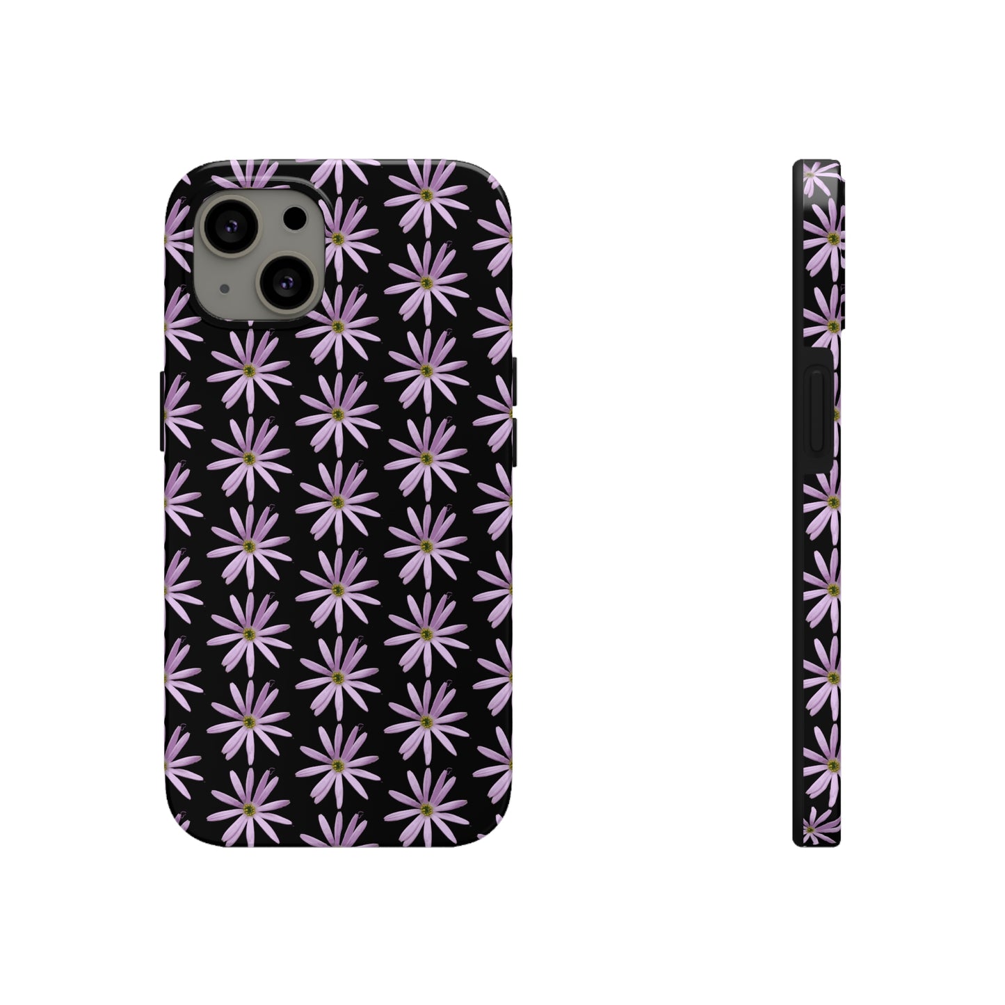 Aster Black Tough Phone Case