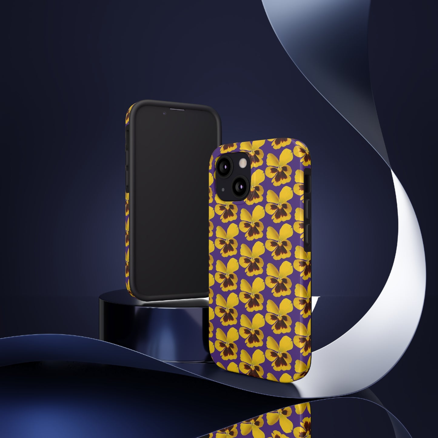 Yellow Pansy Purple Tough Phone Case