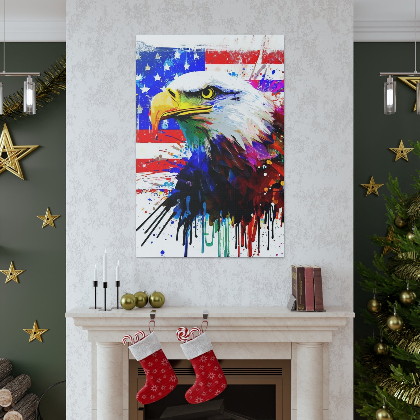 American Eagle Flag  - Canvas Wall Art