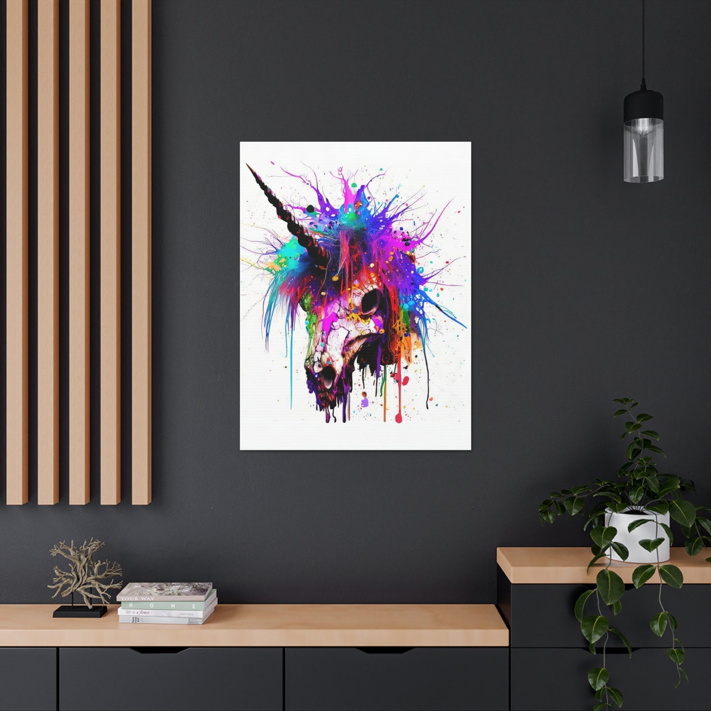 Unicorn Skull - Canvas Wall Art