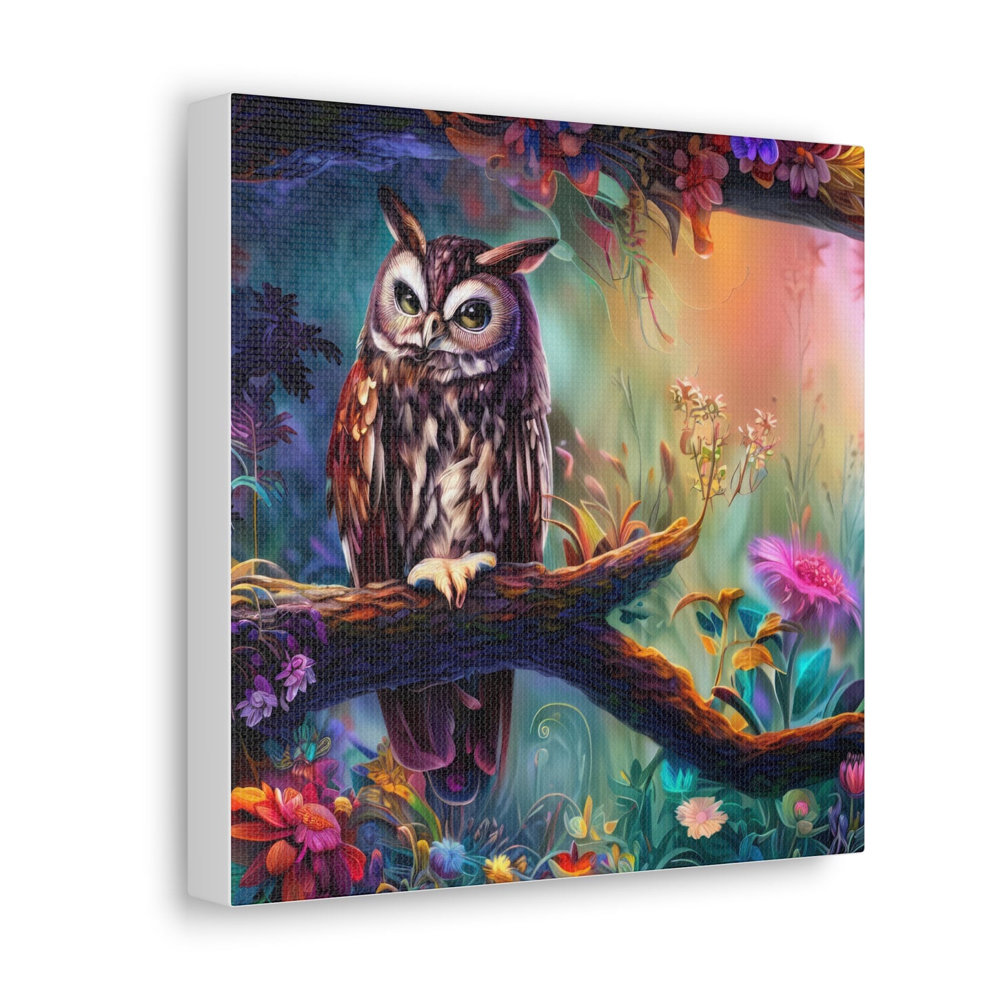 North Dakota Owl - Canvas Wall Art