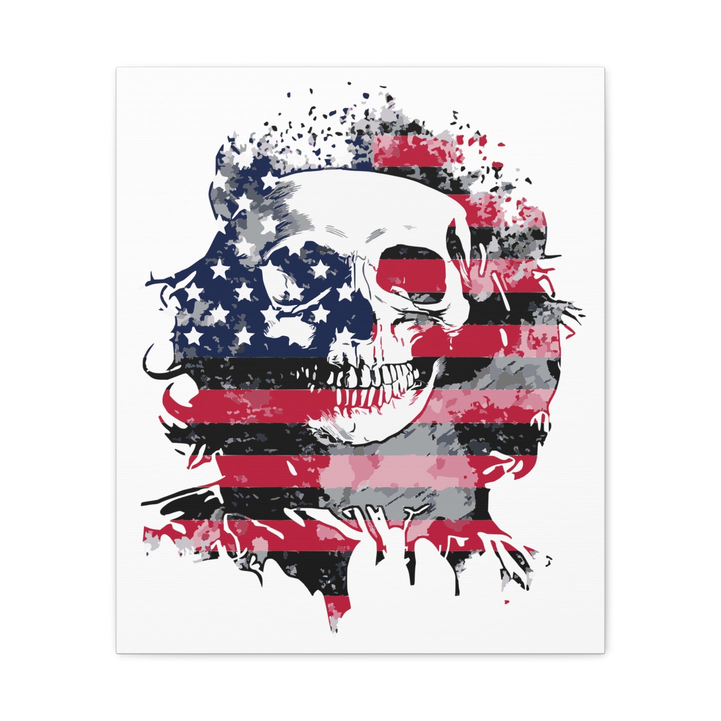 Skull and Flag Matte Canvas, Stretched, 1.25"