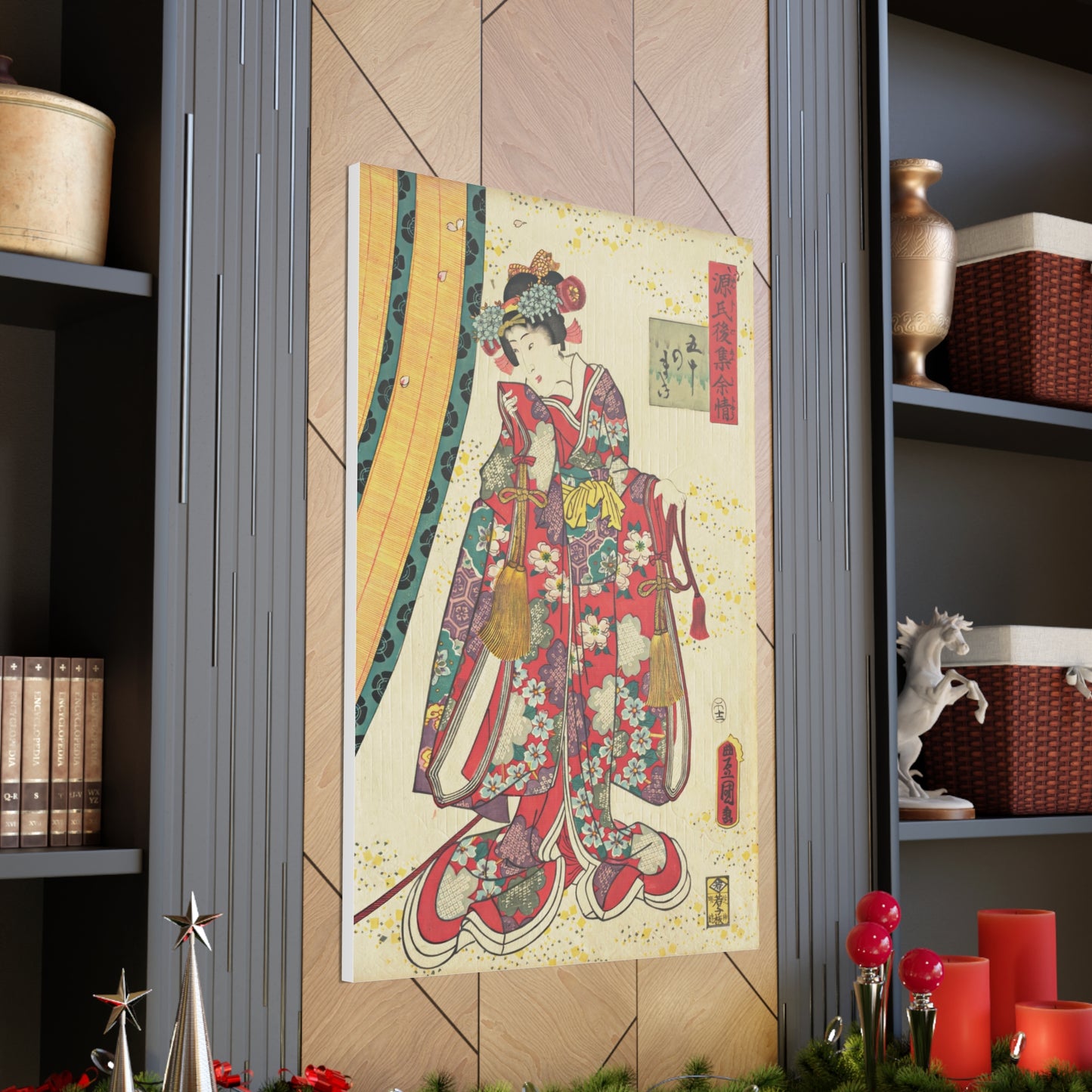 Utagawa Kunisada - Parody of the Third Princess and Kashiwagi Wall Art