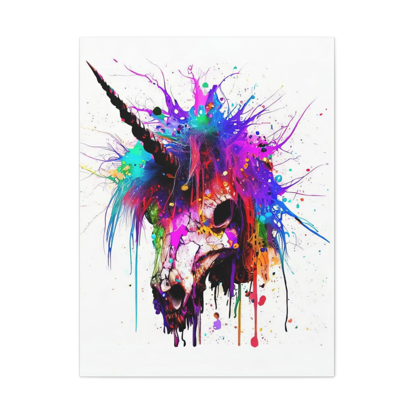 Unicorn Skull - Canvas Wall Art