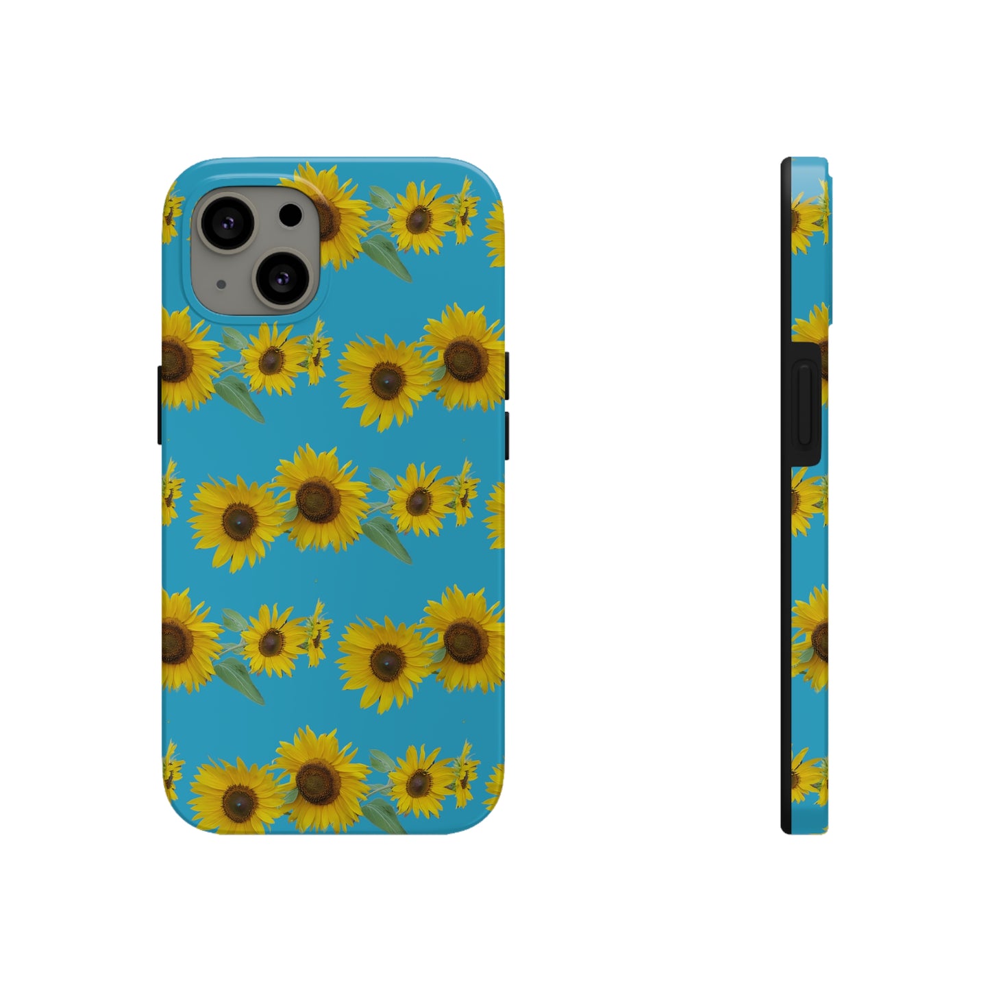 Sunflower Cluster Turquoise Tough Phone Case