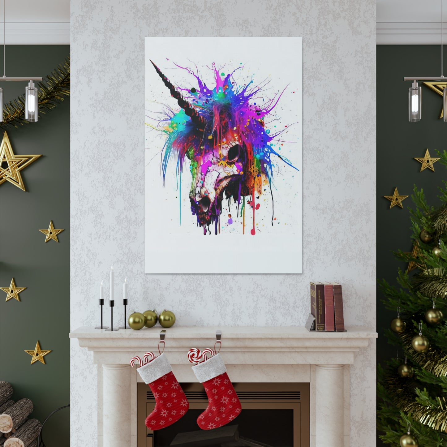 Unicorn Skull - Canvas Wall Art