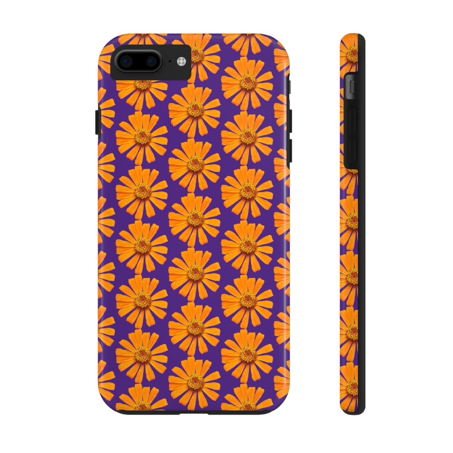 Orange Zinnia Purple Tough Phone Case