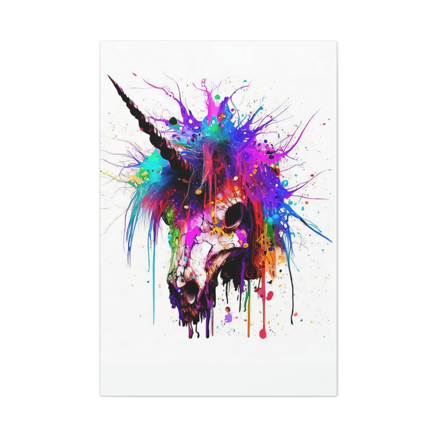 Unicorn Skull - Canvas Wall Art