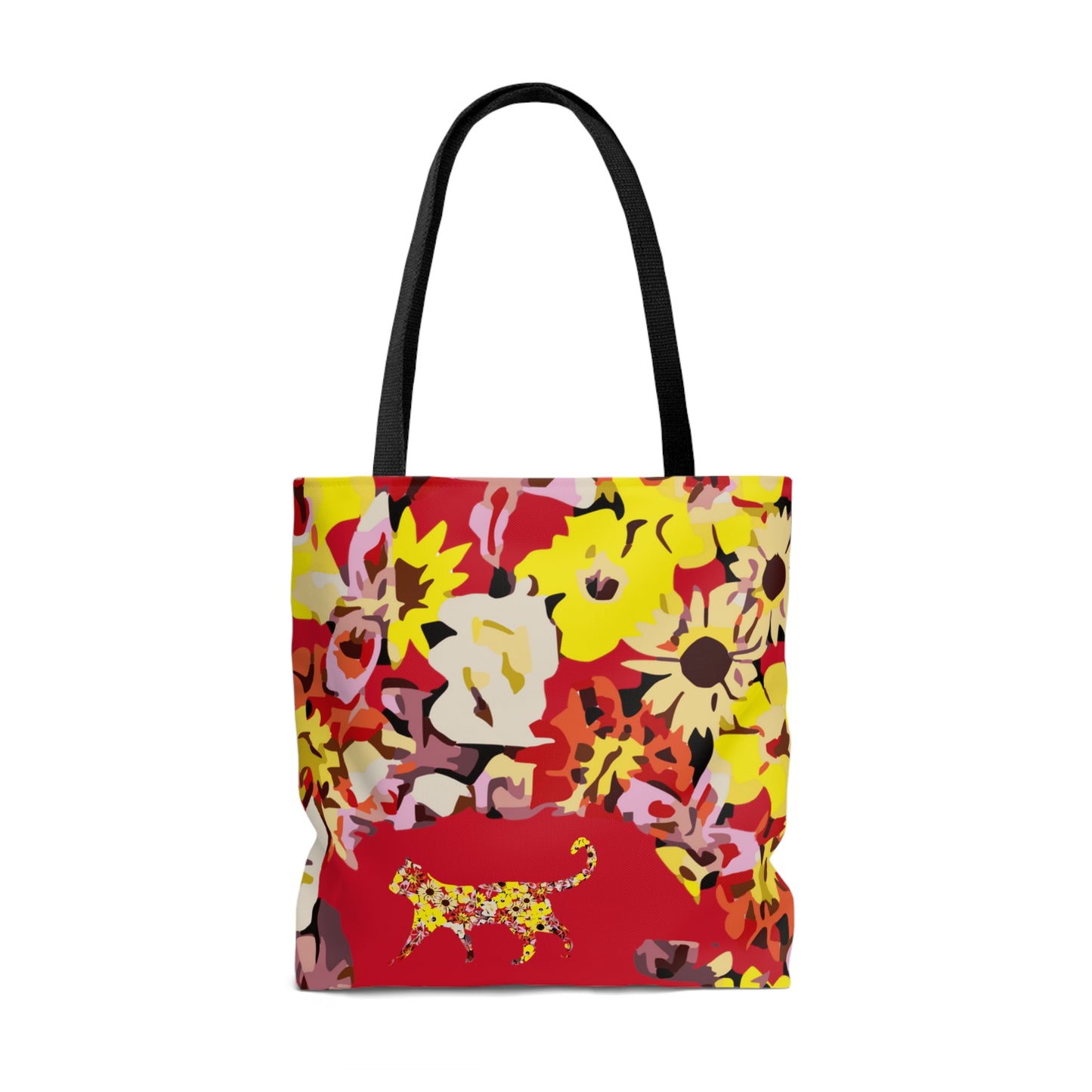 Floral Cat Tote Bag