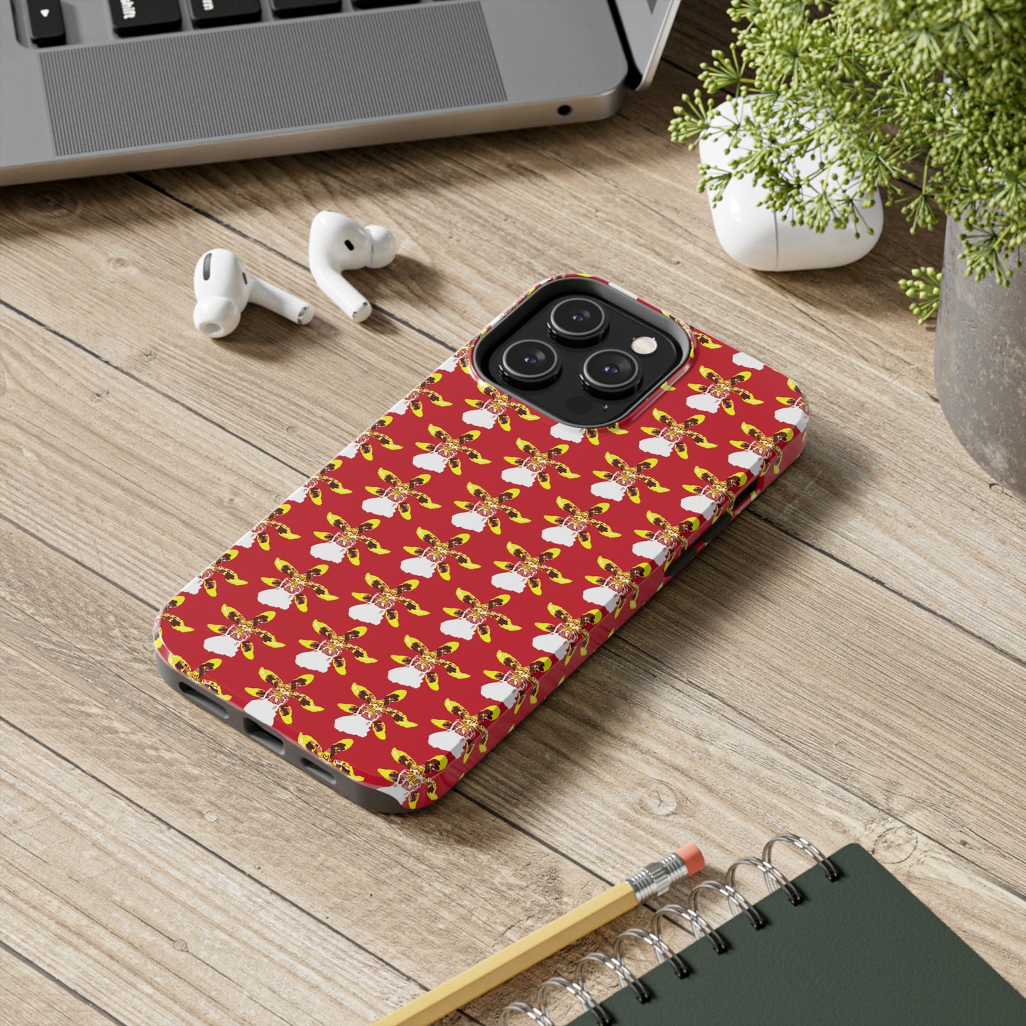 Tiger Orchid Red Tough Phone Case