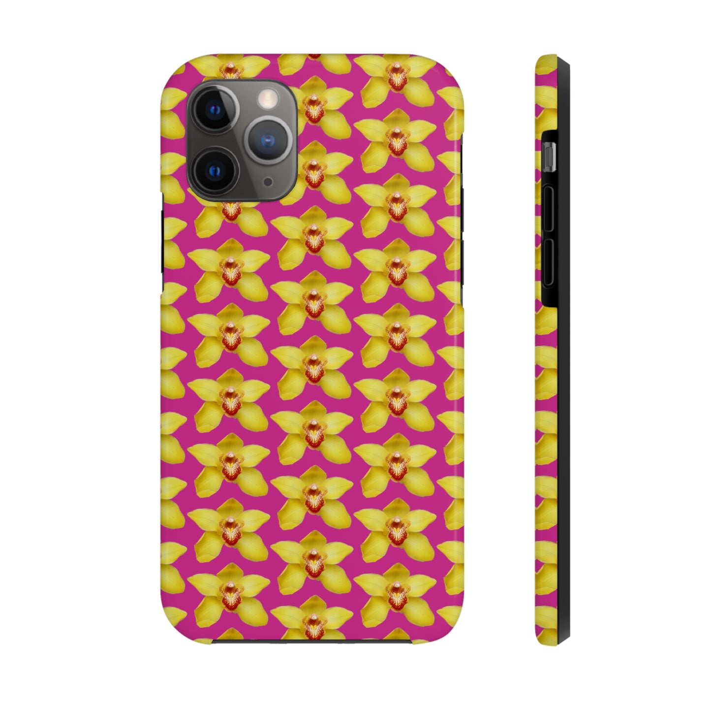 Yellow Cymbidium Orchid Pink Tough Phone Case