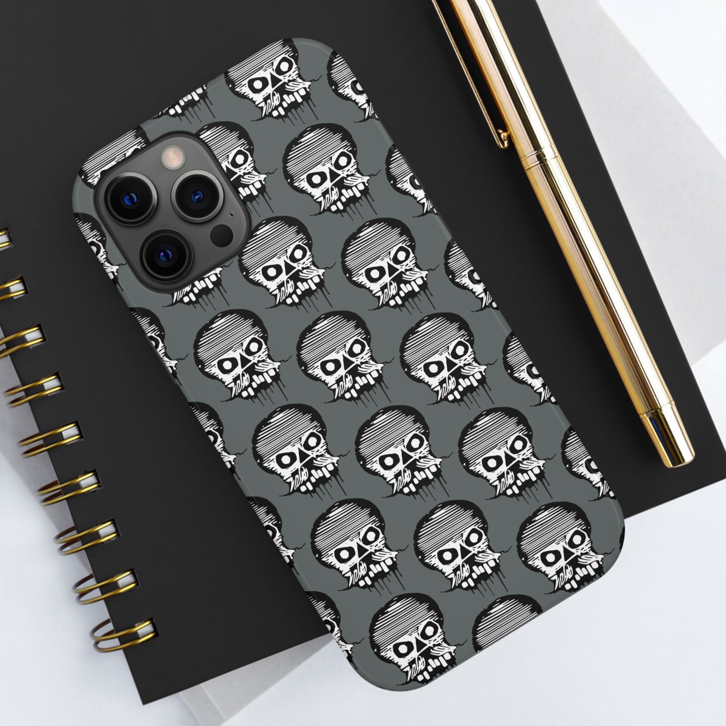 Skull Grey Tough Phone Case