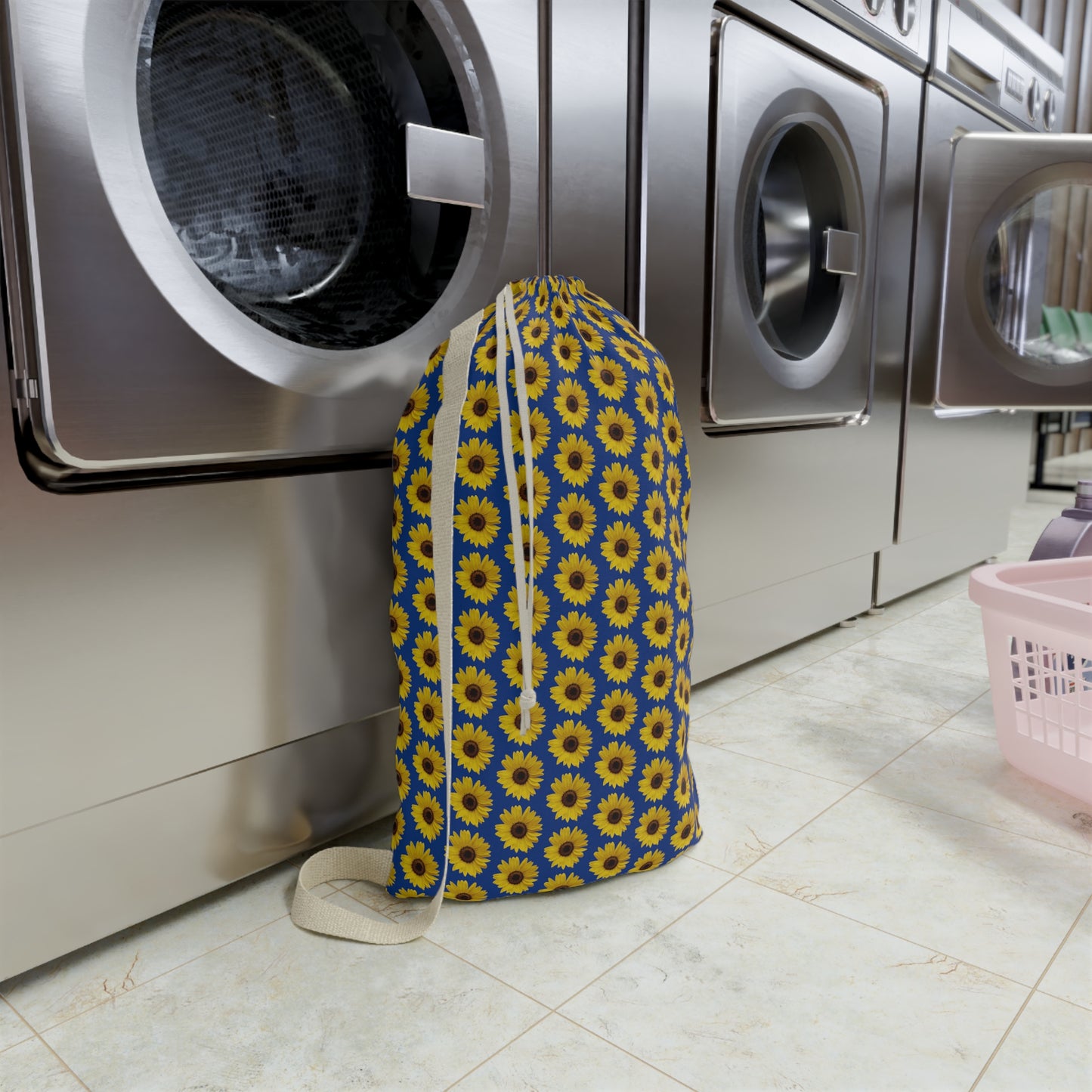 Sunflower Blue Laundry Bag