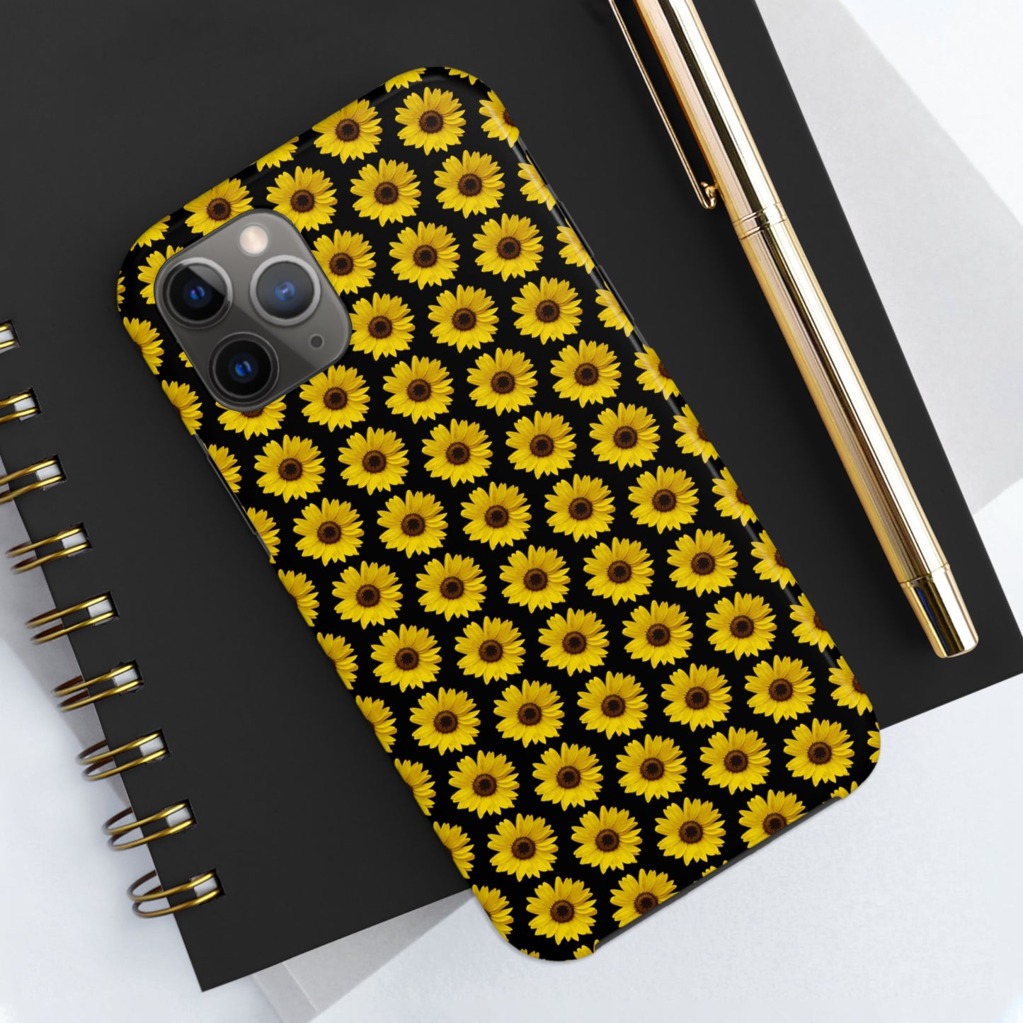 Sunflower Black Tough Phone Case