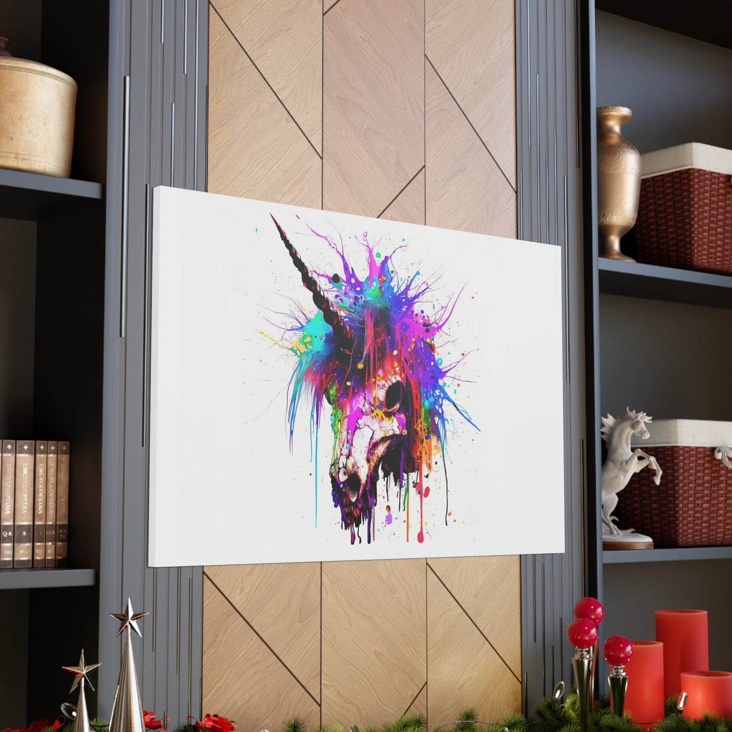 Unicorn Skull - Canvas Wall Art