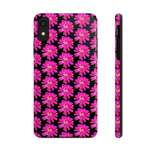 Pink Zinnia Black Tough Phone Case