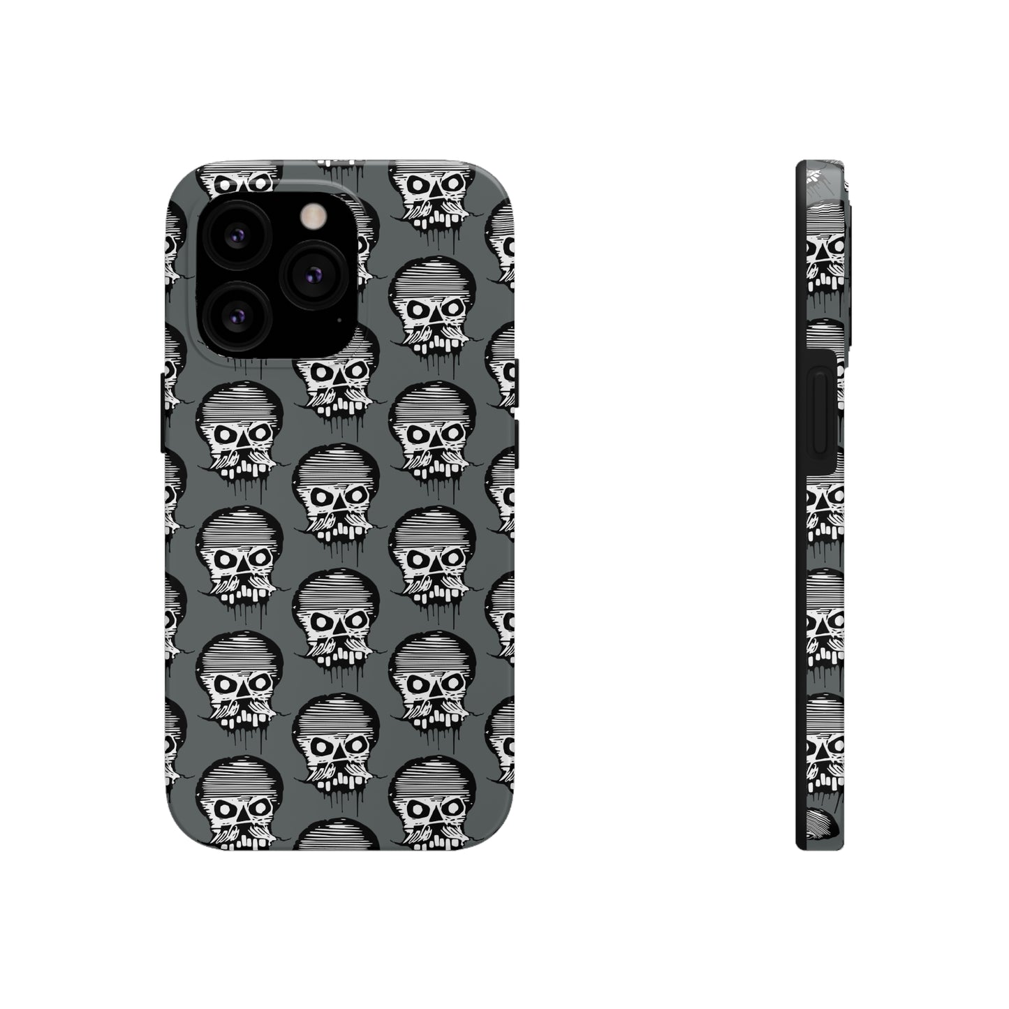 Skull Grey Tough Phone Case