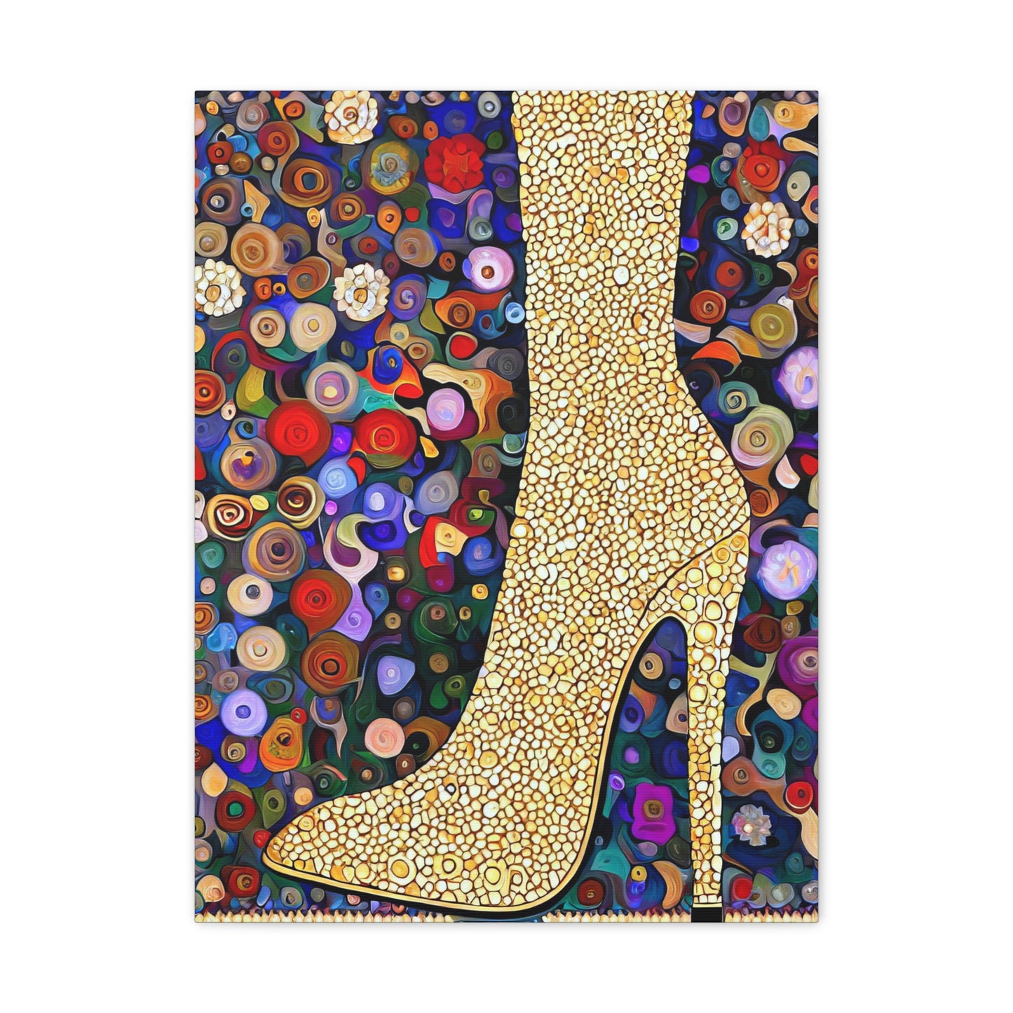 Gold Shoe  - Canvas Wall Art