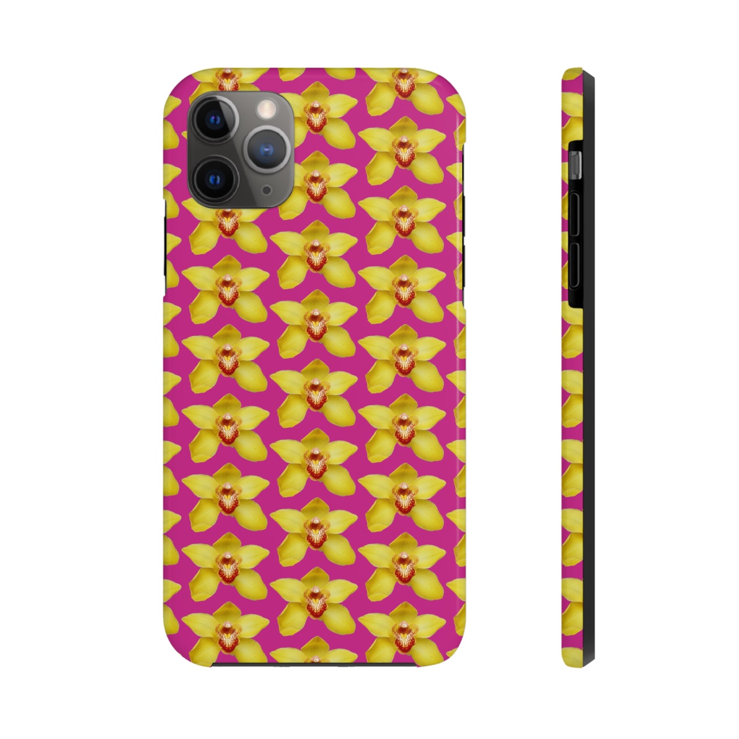 Yellow Cymbidium Orchid Pink Tough Phone Case