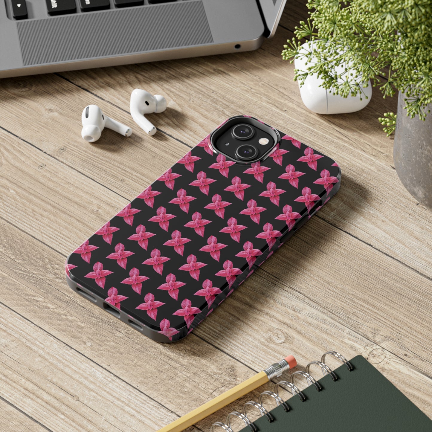 Coleus Black Tough Phone Case