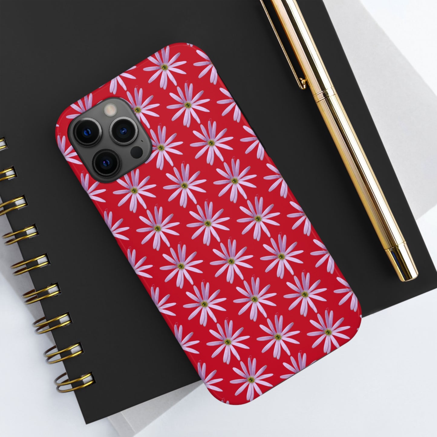 Aster Red Tough Phone Case