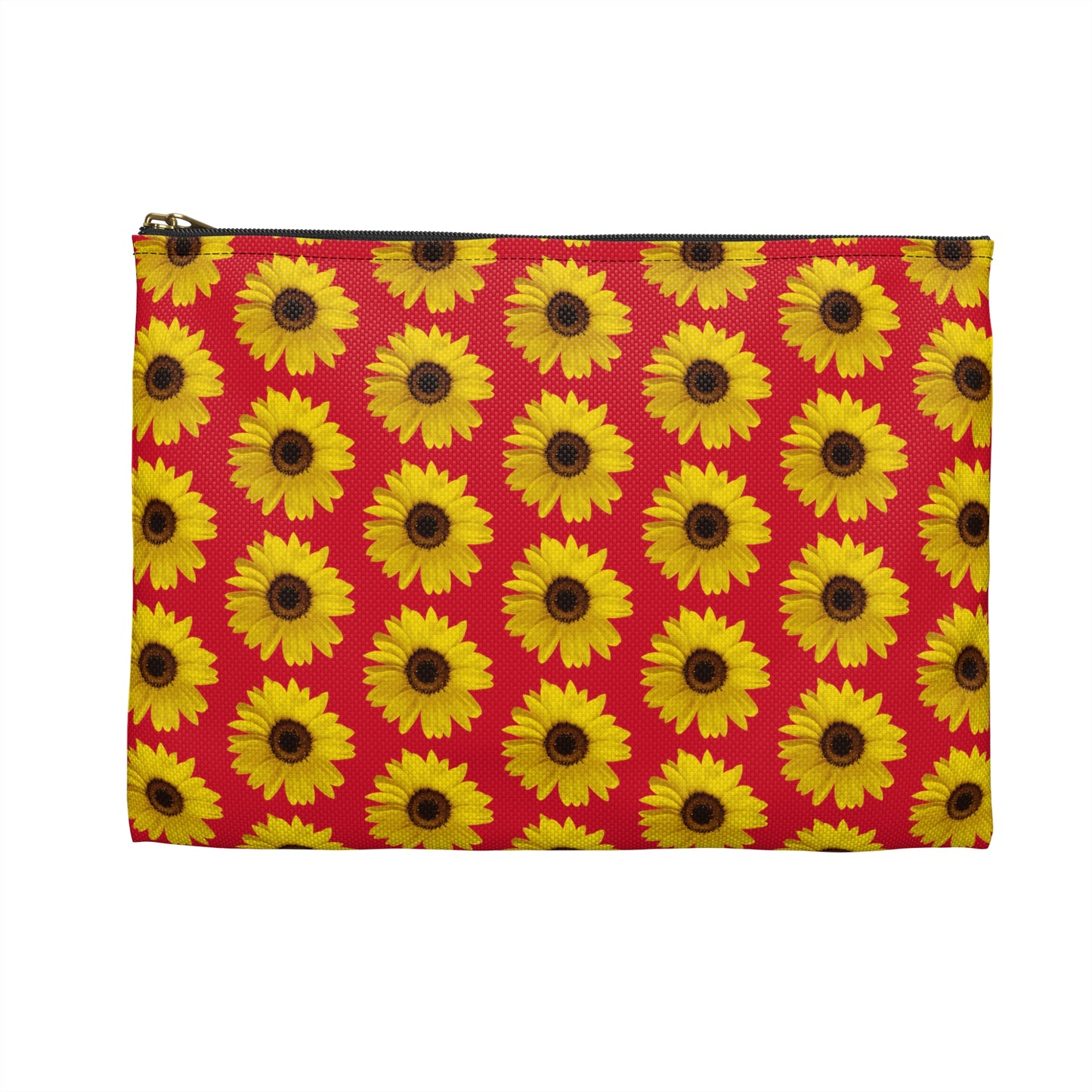 Sunflower Red Accessory Pouch