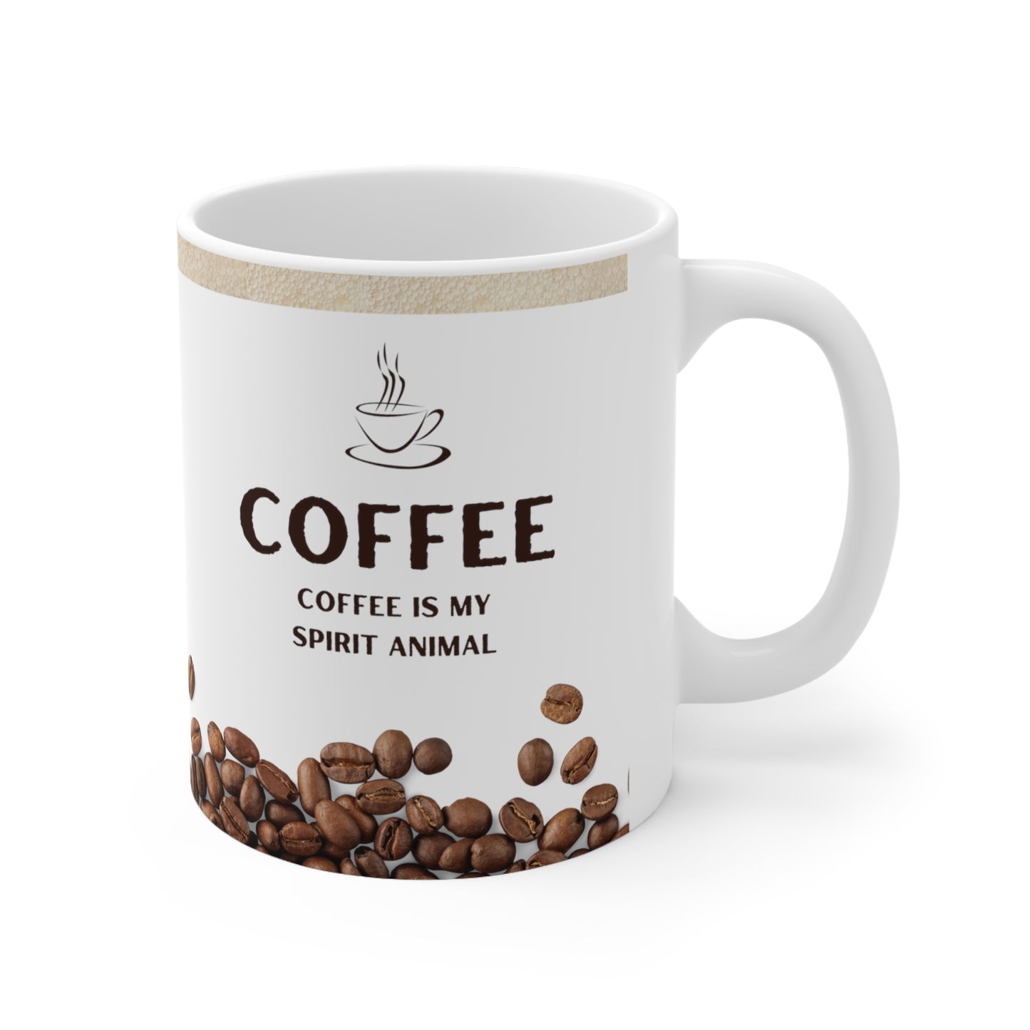 White Coffee Mug 11oz - Spirit Animal