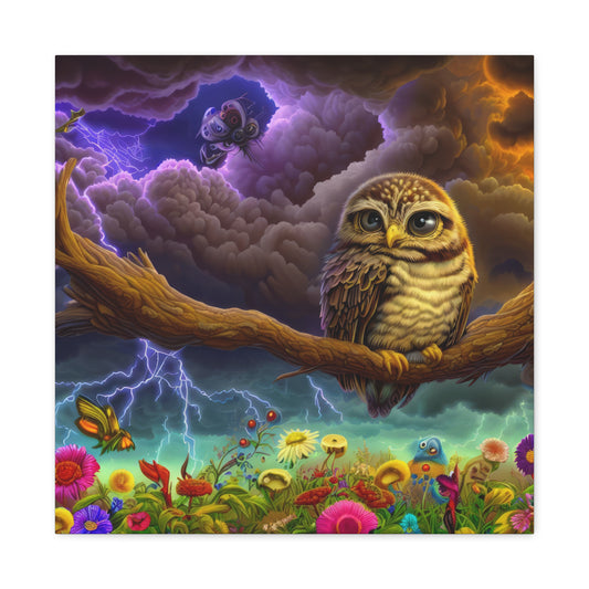 West Virginia Owl - Canvas Wall Art