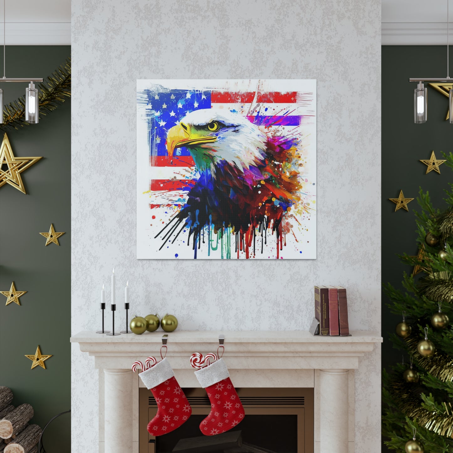 American Eagle Flag  - Canvas Wall Art