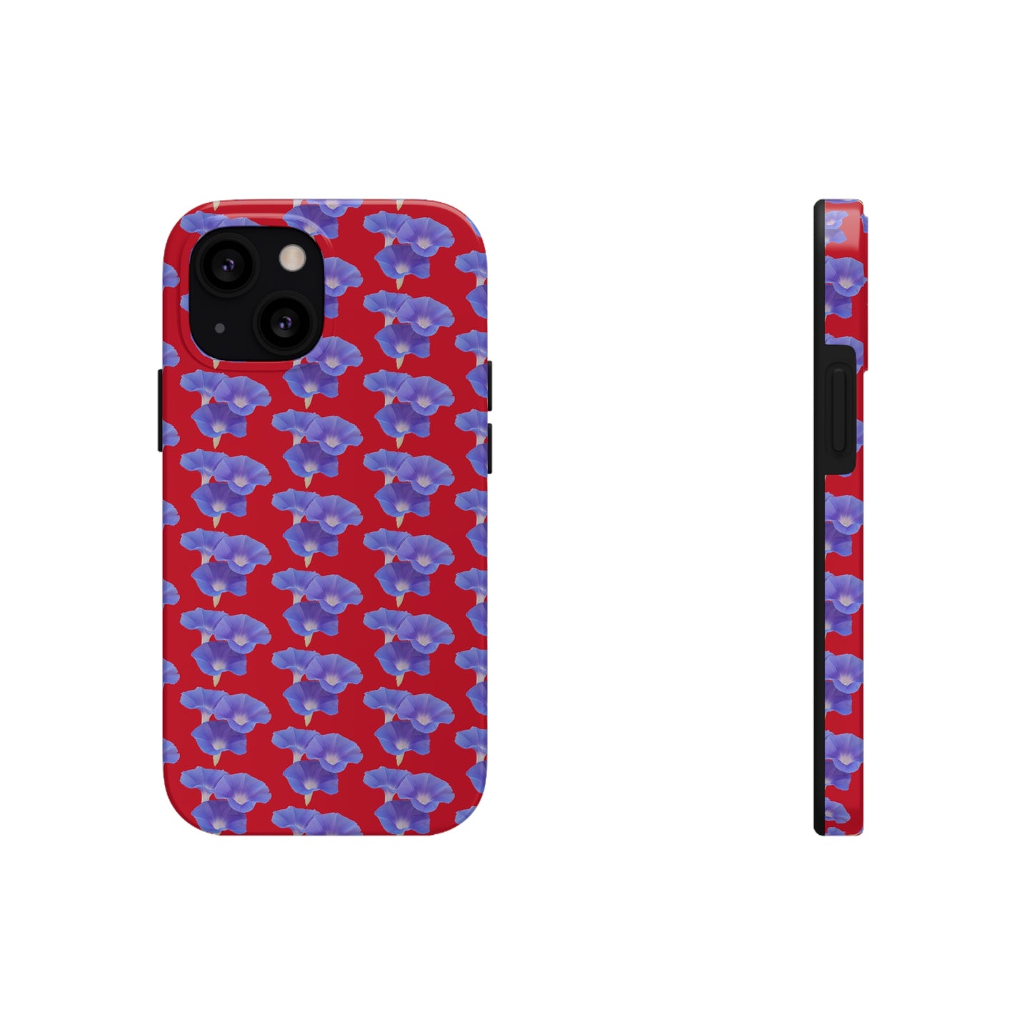 Purple Morning Glory Red Tough Phone Case