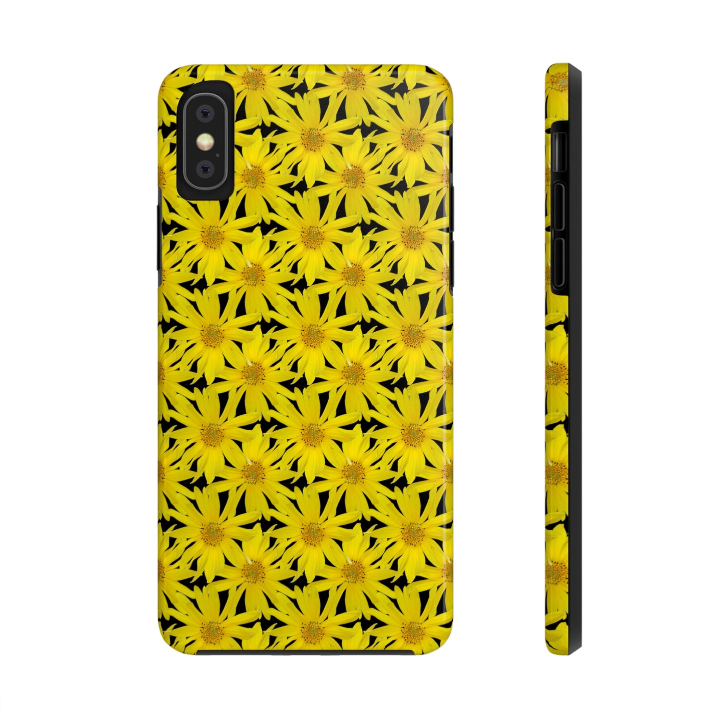 Wall Sunflower Black Tough Phone Case