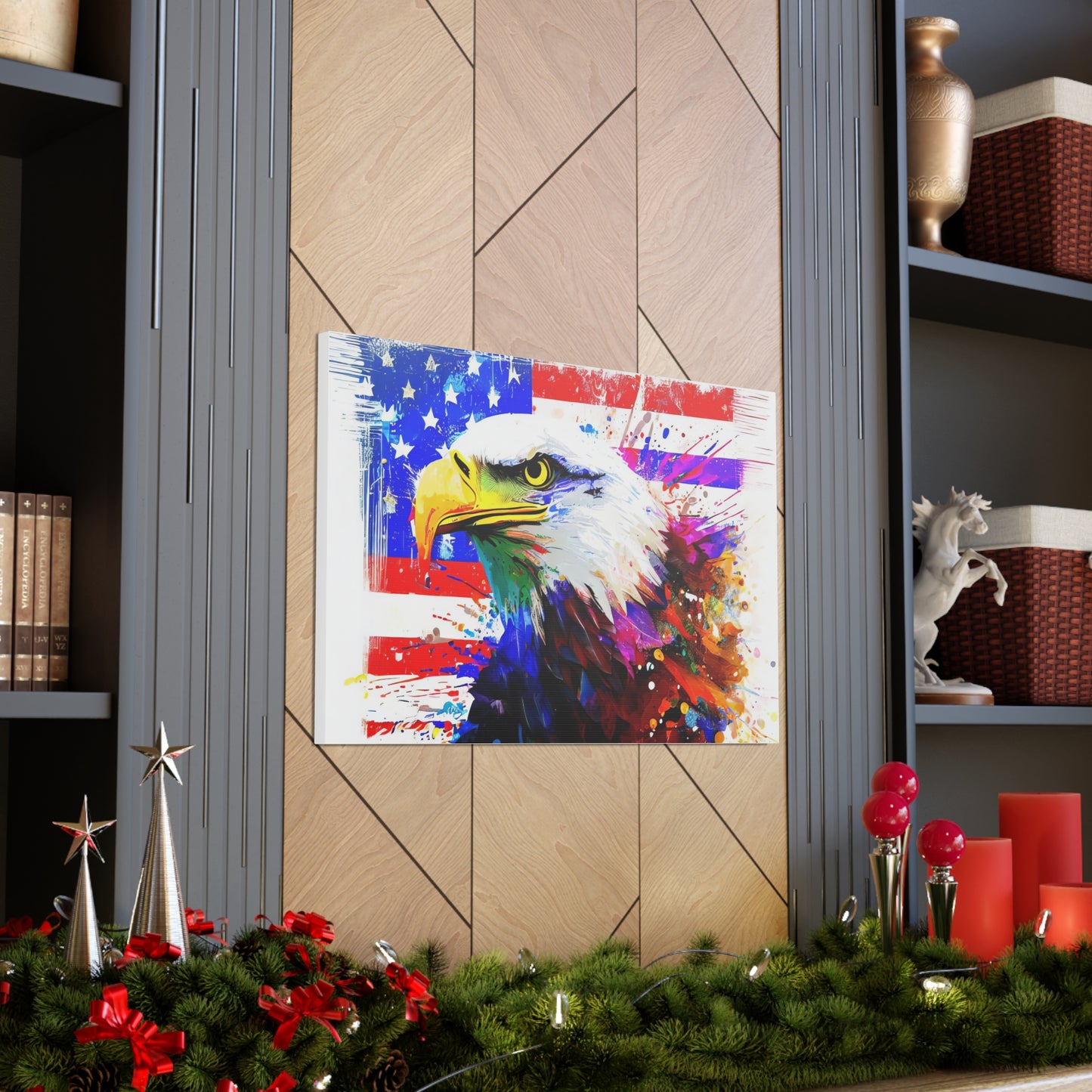 American Eagle Flag  - Canvas Wall Art