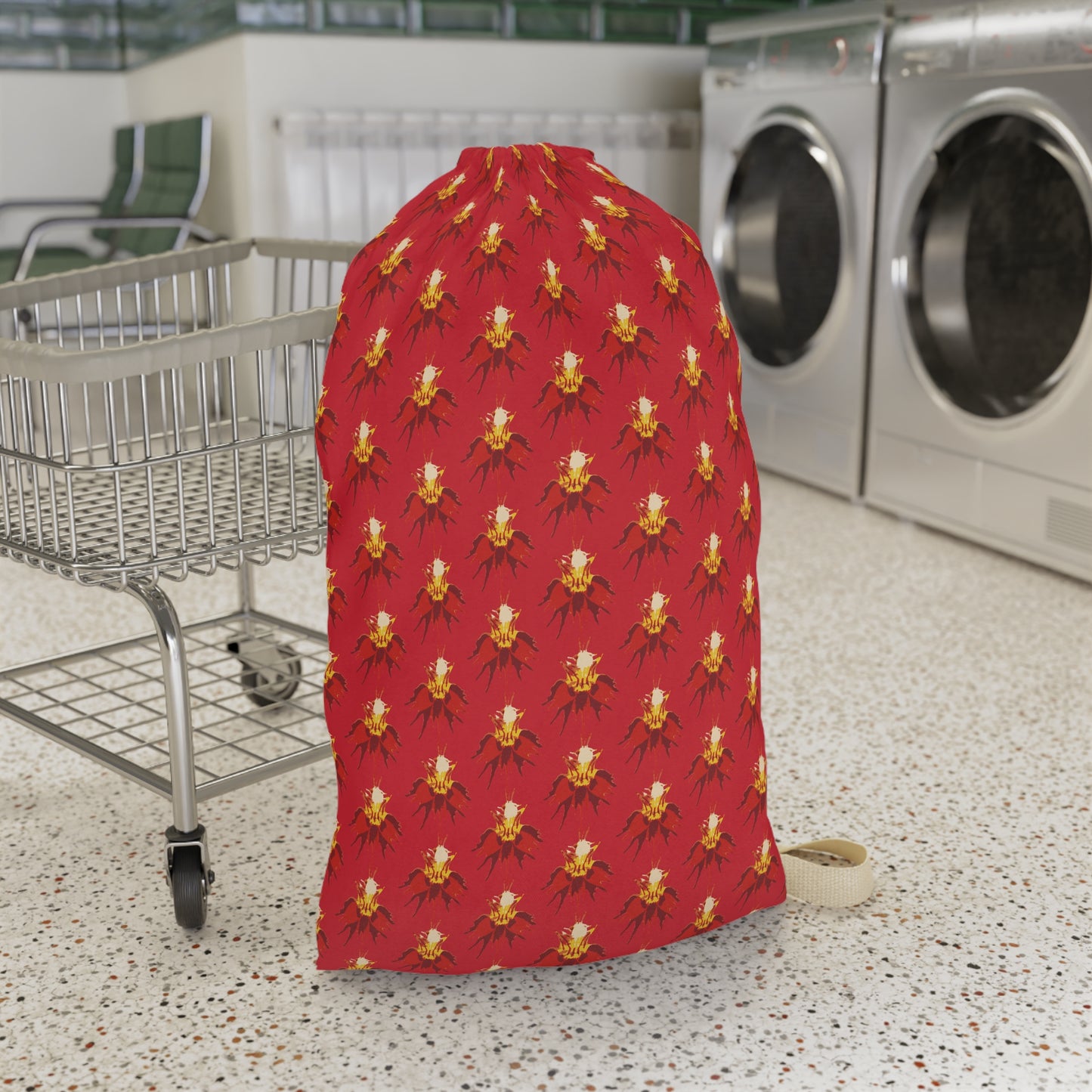 Orchid Sepal Red Laundry Bag